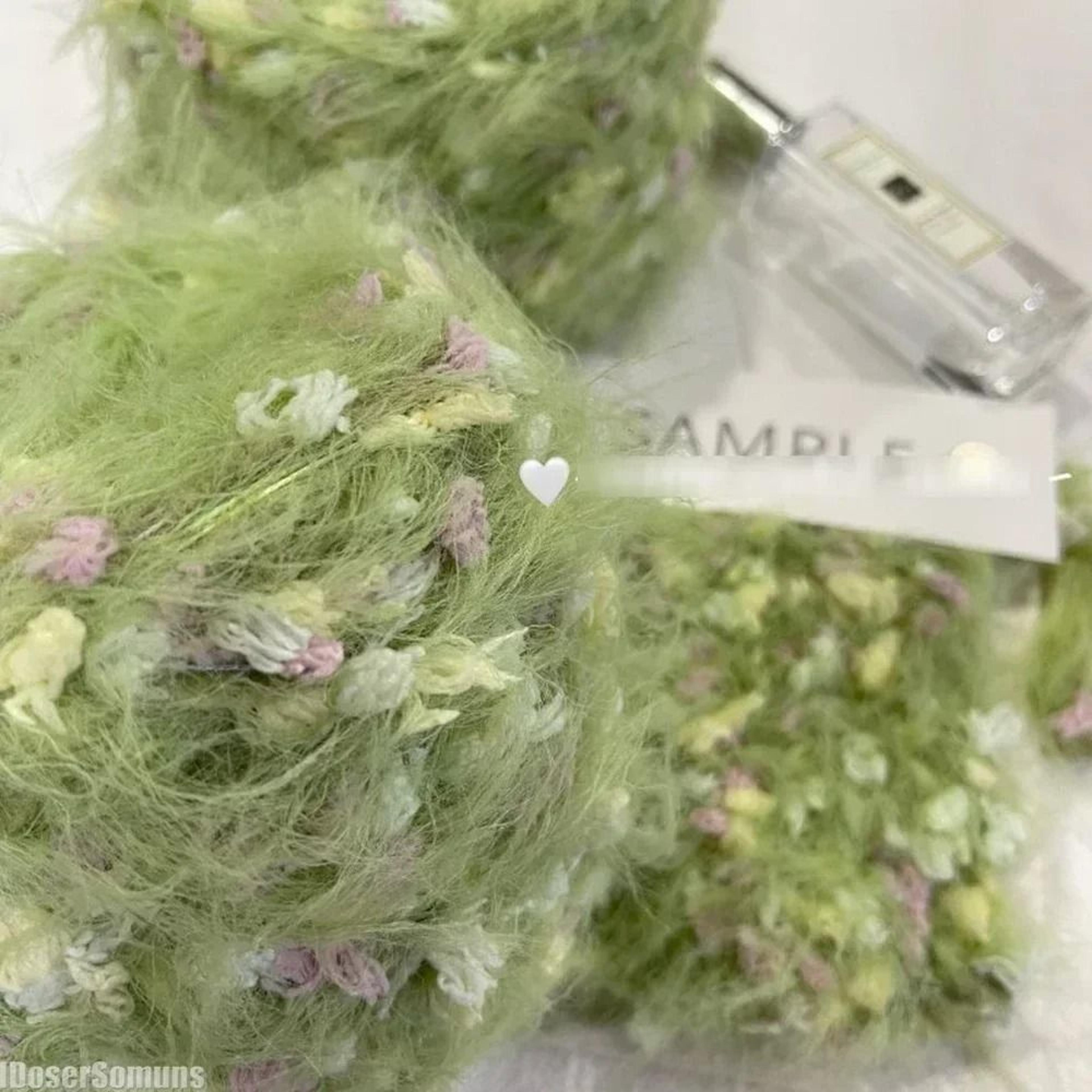 Garden Series Hand Mixed Knitting Yarn 125g Green Flower Thread For Crochet And Crafting 3