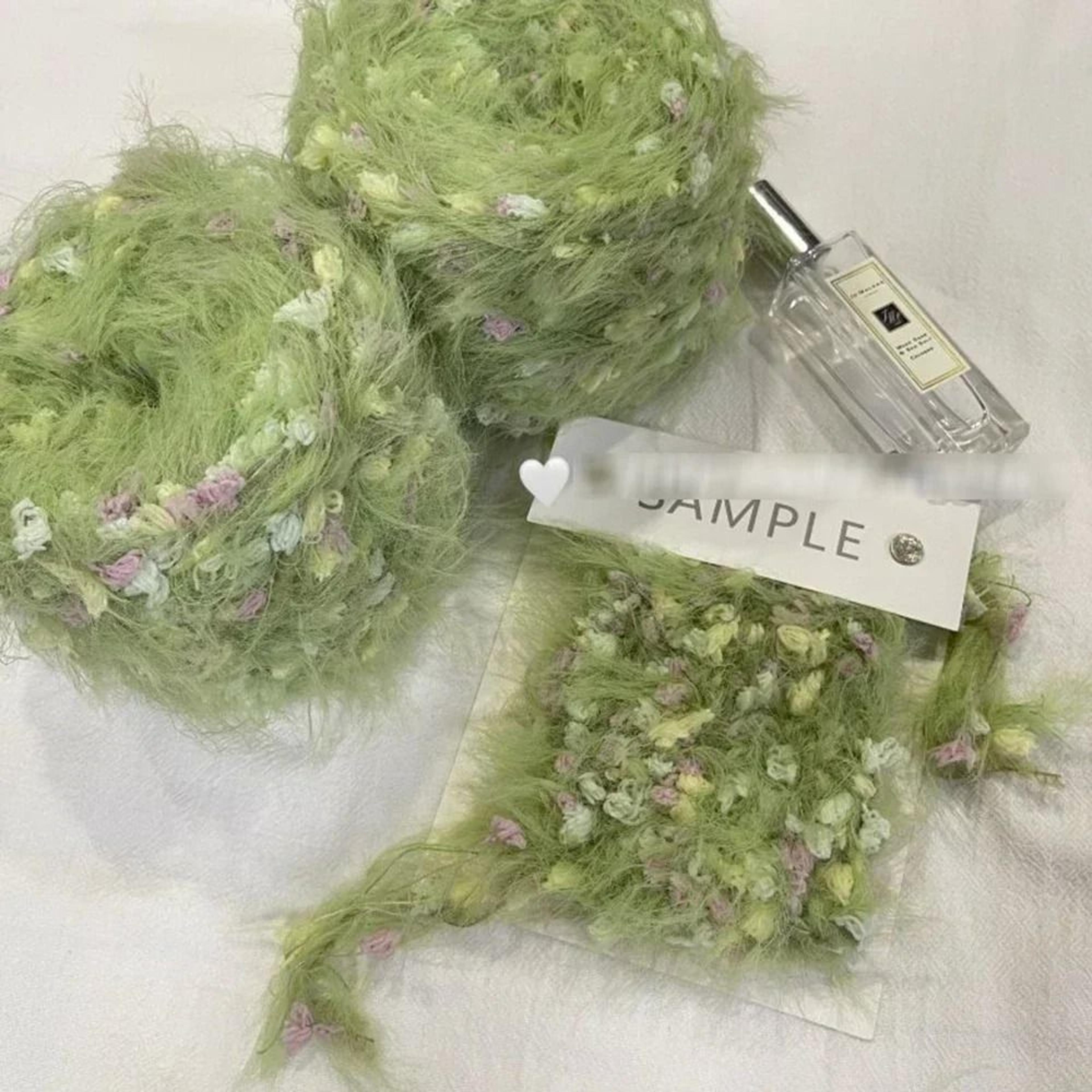 Garden Series Hand Mixed Knitting Yarn 125g Green Flower Thread For Crochet And Crafting 6
