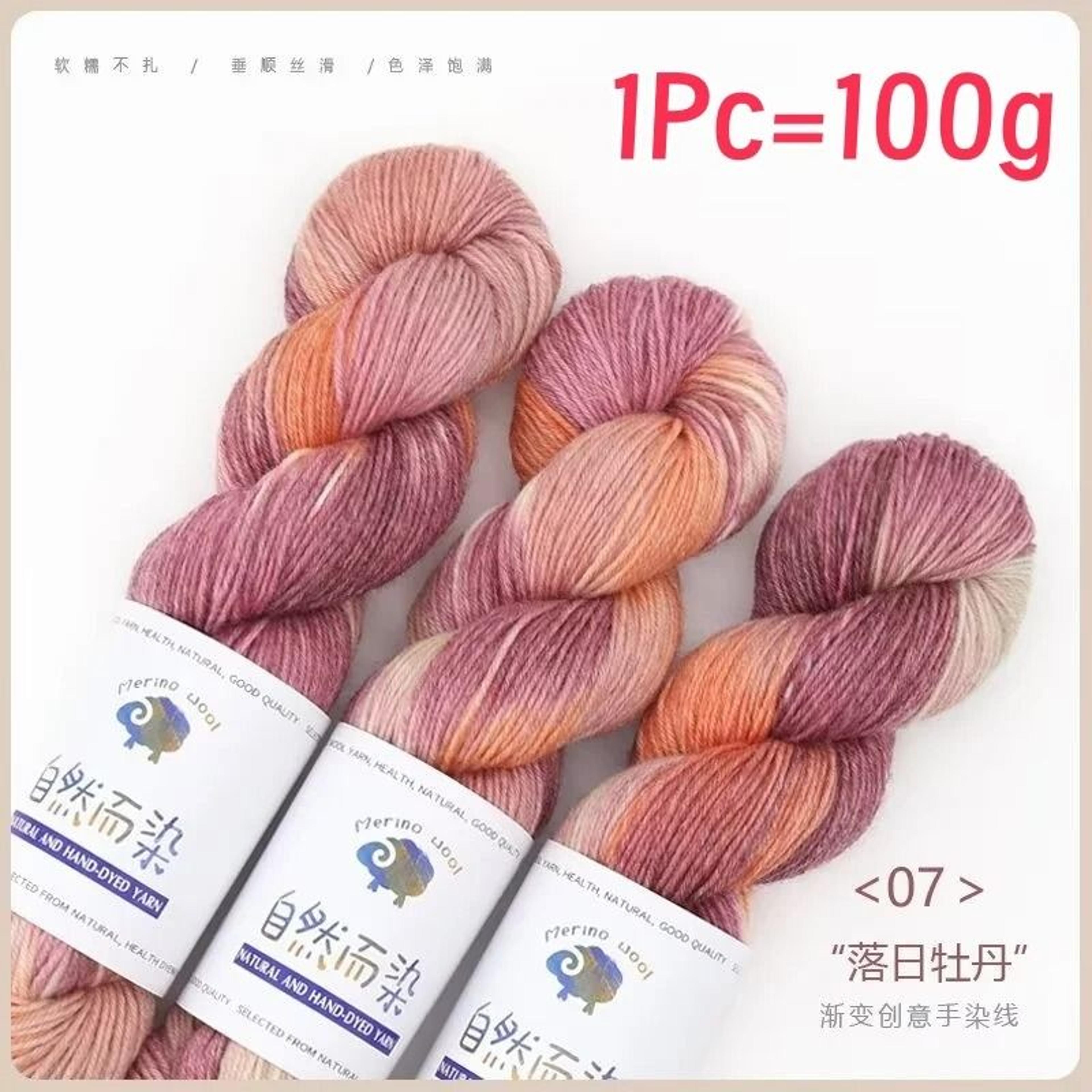 Handmade Gradient Dyed Wool Yarn 100g 270m Cotton Wool Blend For Knitting And Crochet 10