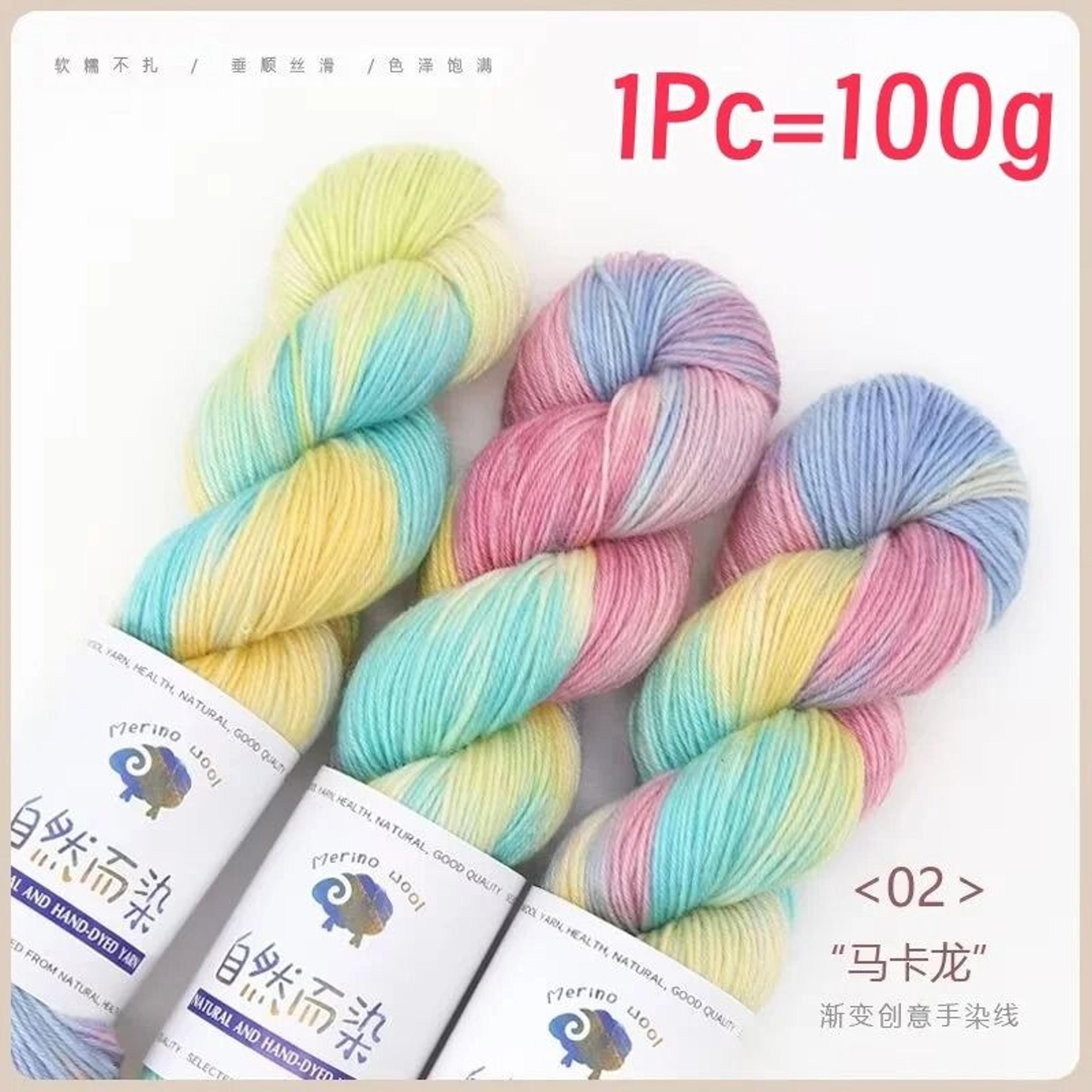 Handmade Gradient Dyed Wool Yarn 100g 270m Cotton Wool Blend For Knitting And Crochet 8
