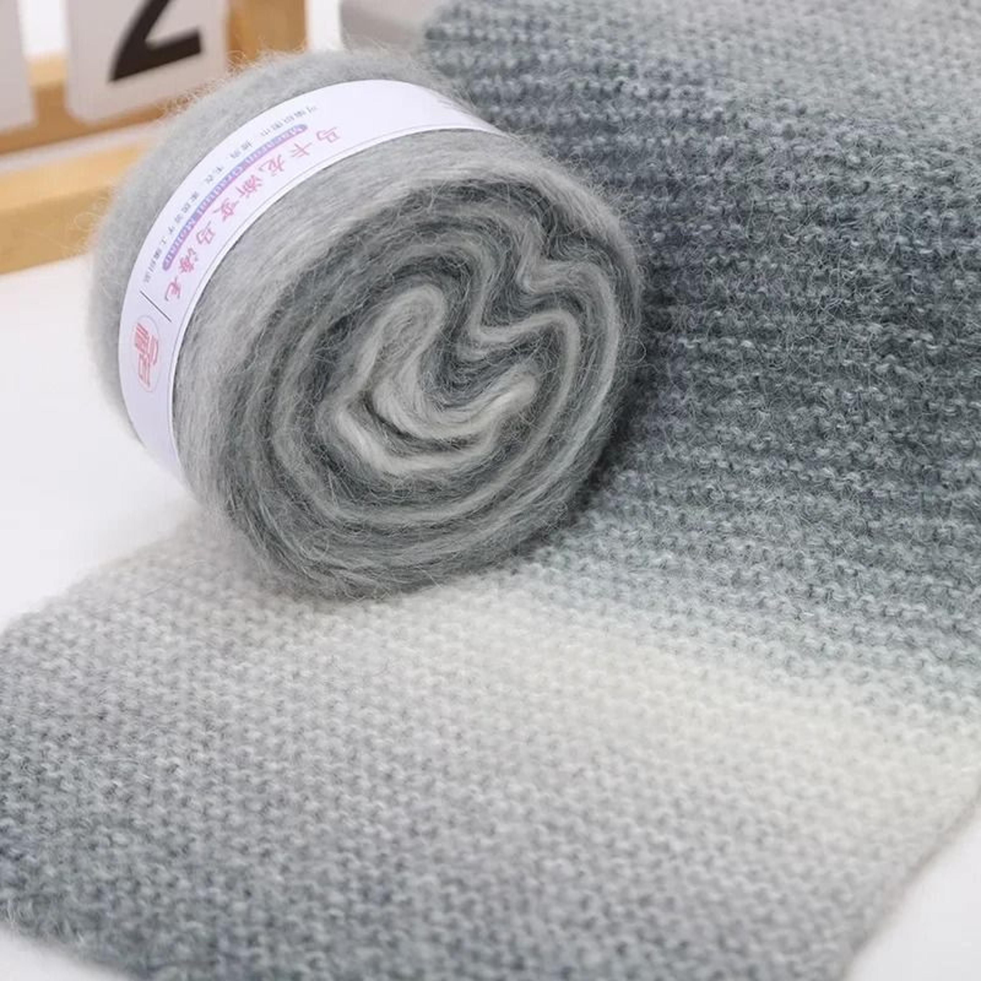 Gradient Colorful Mohair Rainbow Yarn 50g 200m HandWoven Soft Knitting Thread 4