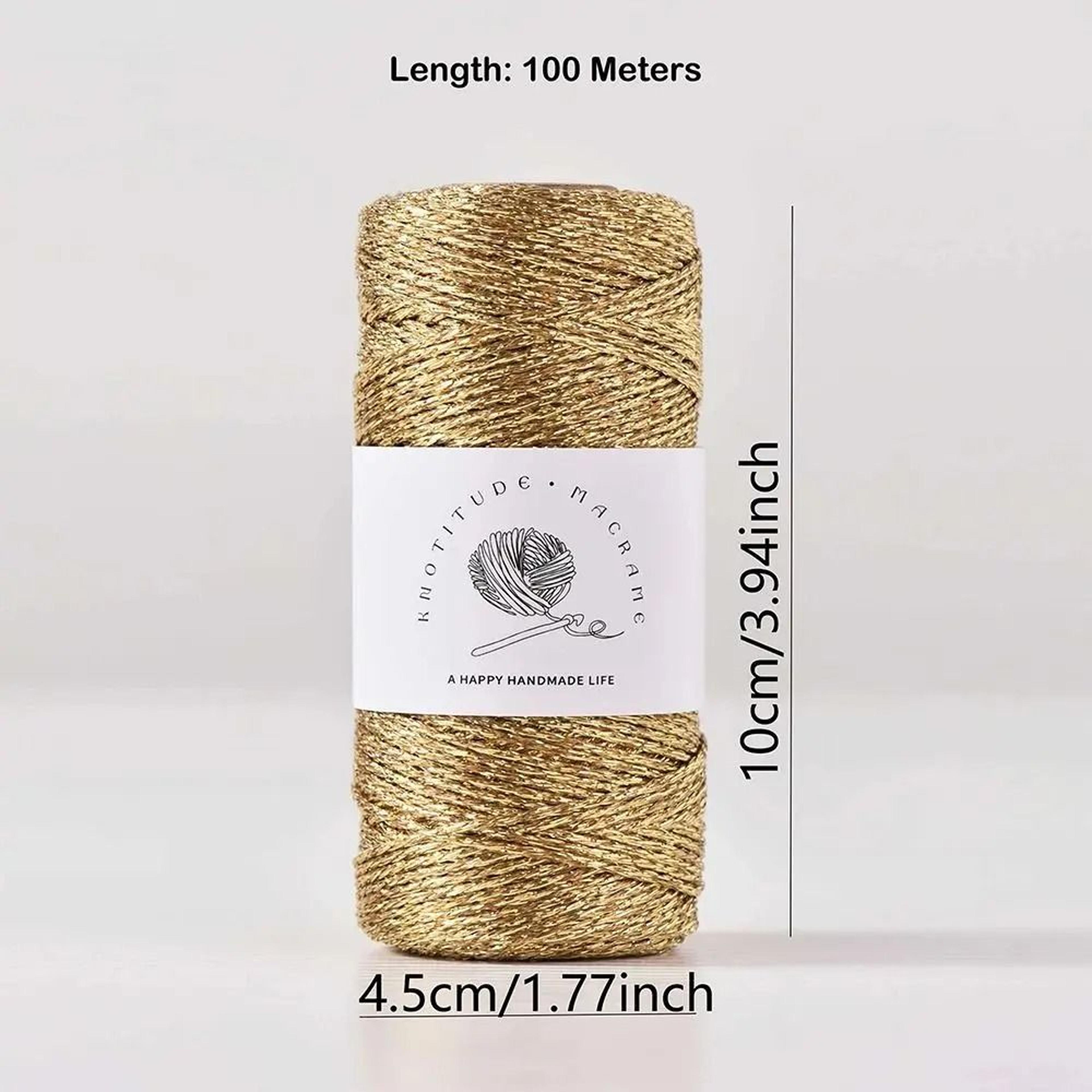 1mm Metallic Glitter Yarn Gold Silver Cord Thread For Knitting Crochet And Gift Wrapping 5
