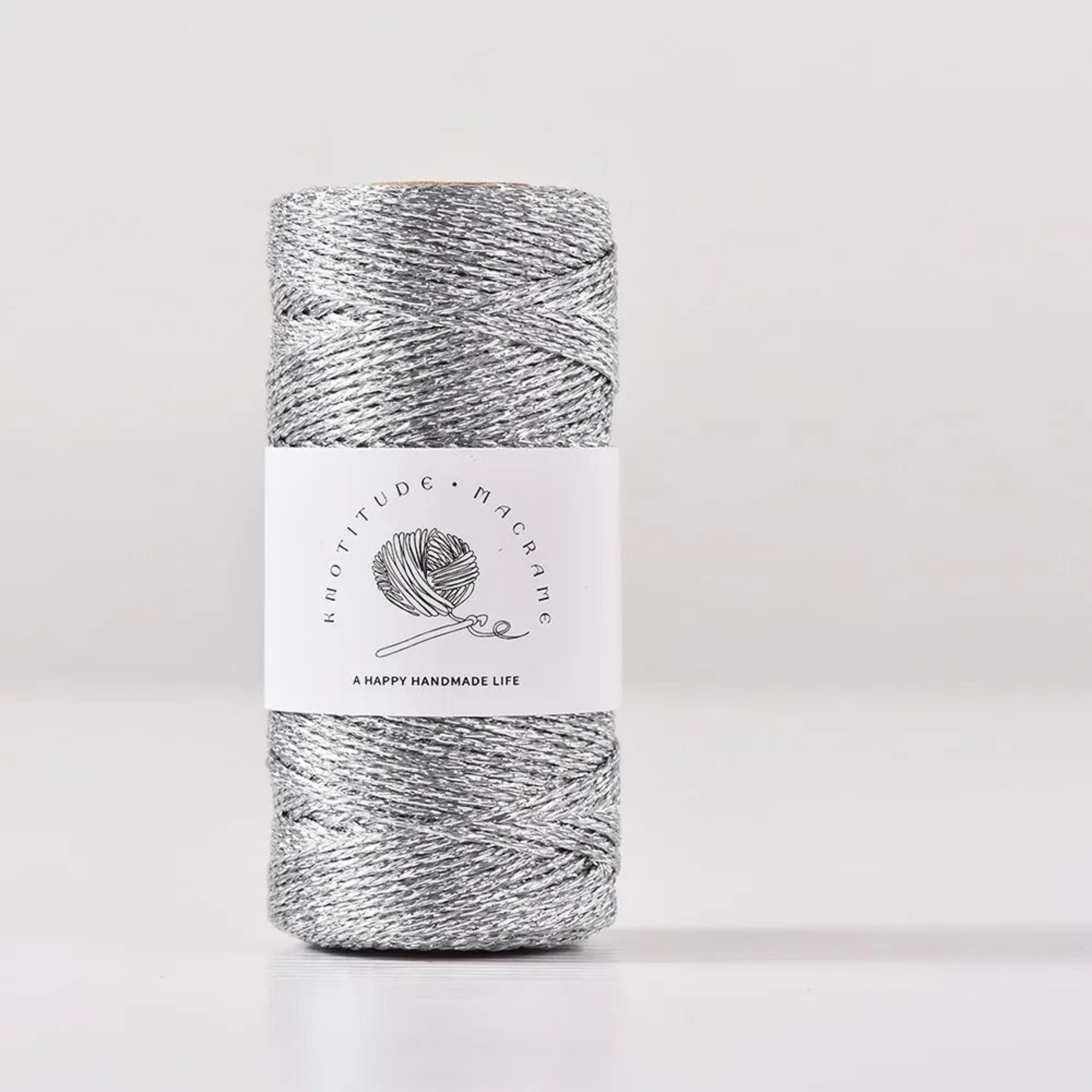 1mm Metallic Glitter Yarn Gold Silver Cord Thread For Knitting Crochet And Gift Wrapping 8