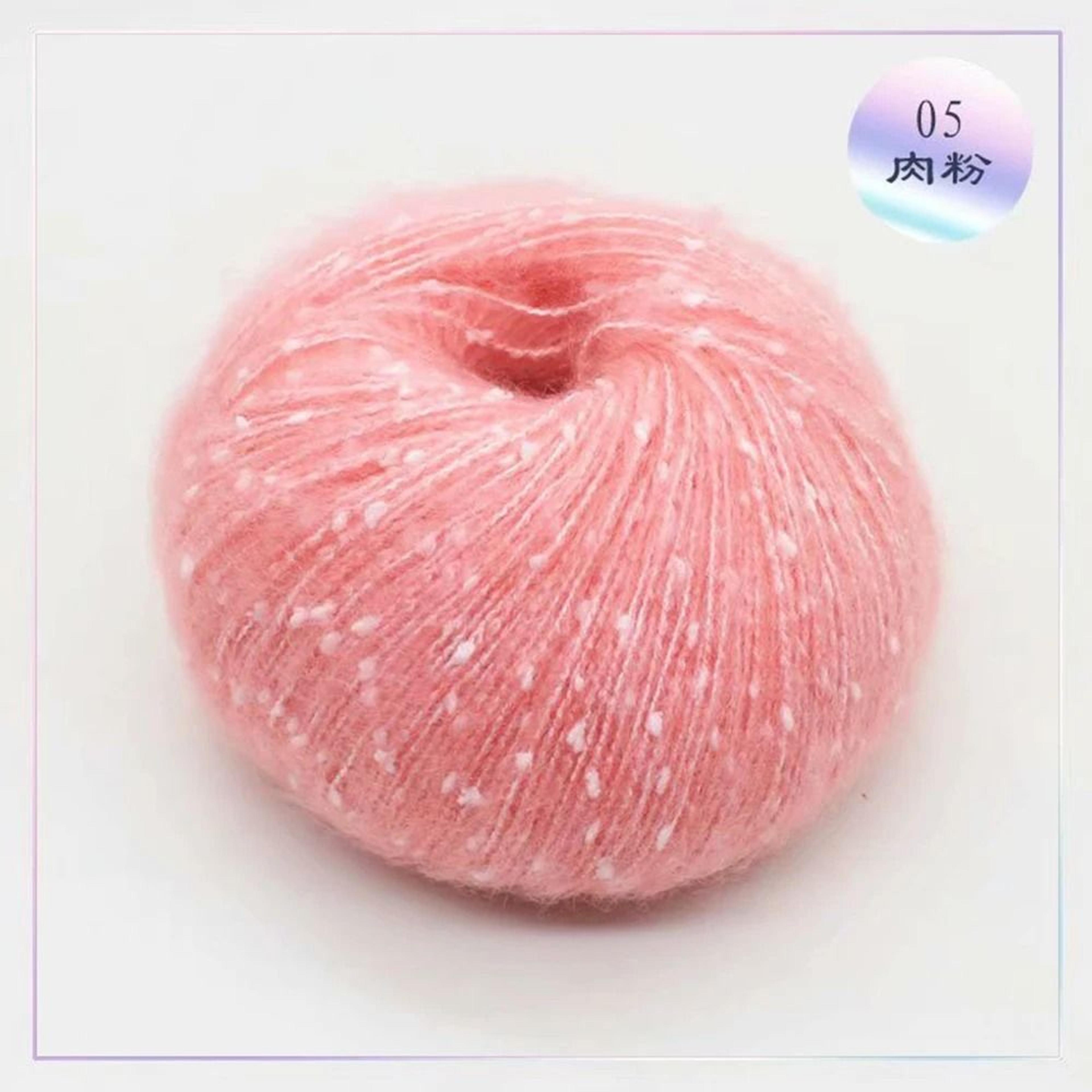 Snow Point Mohair Cashmere Sequin Yarn 50g Soft Wool Thread For Crochet And Knitting 10