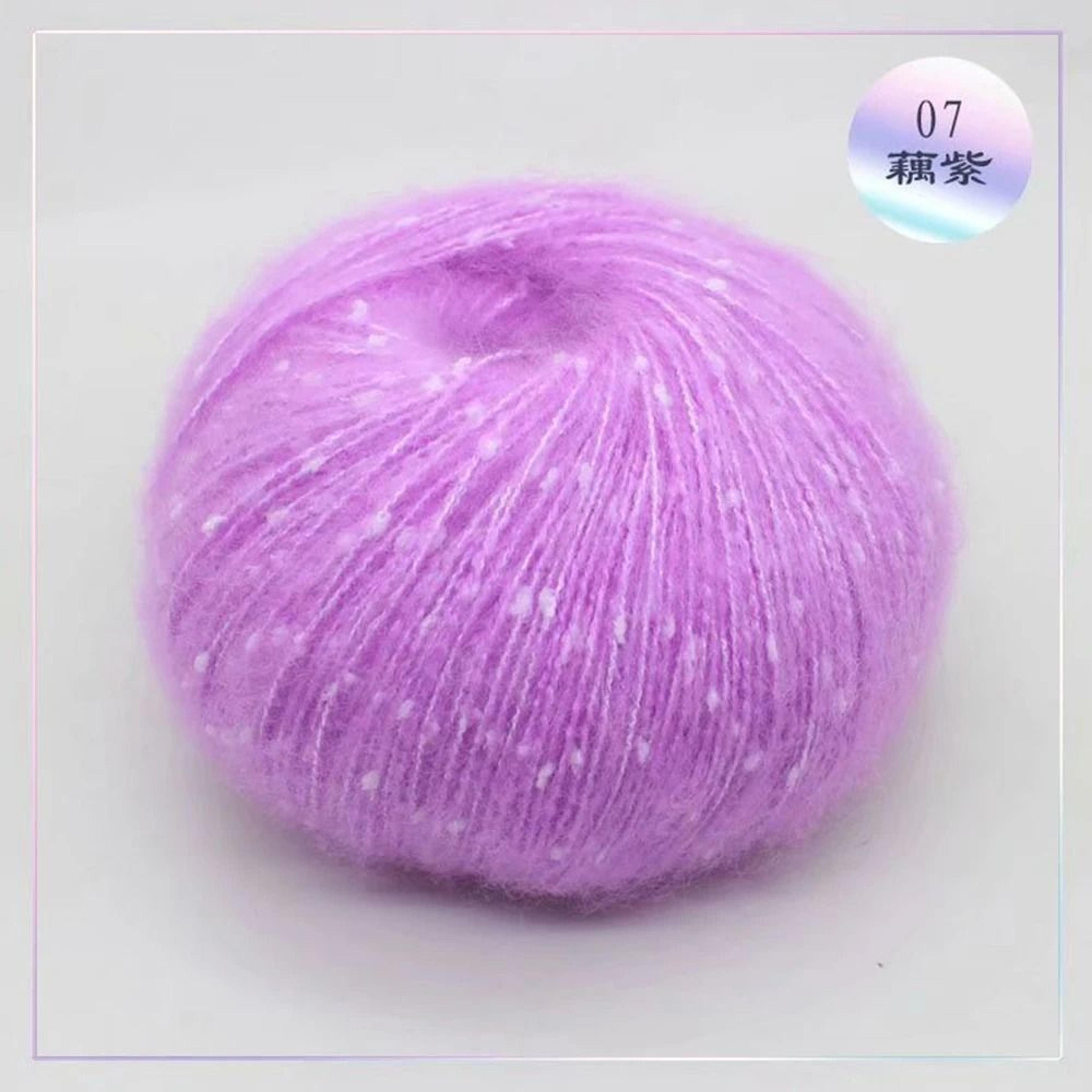 Snow Point Mohair Cashmere Sequin Yarn 50g Soft Wool Thread For Crochet And Knitting 12