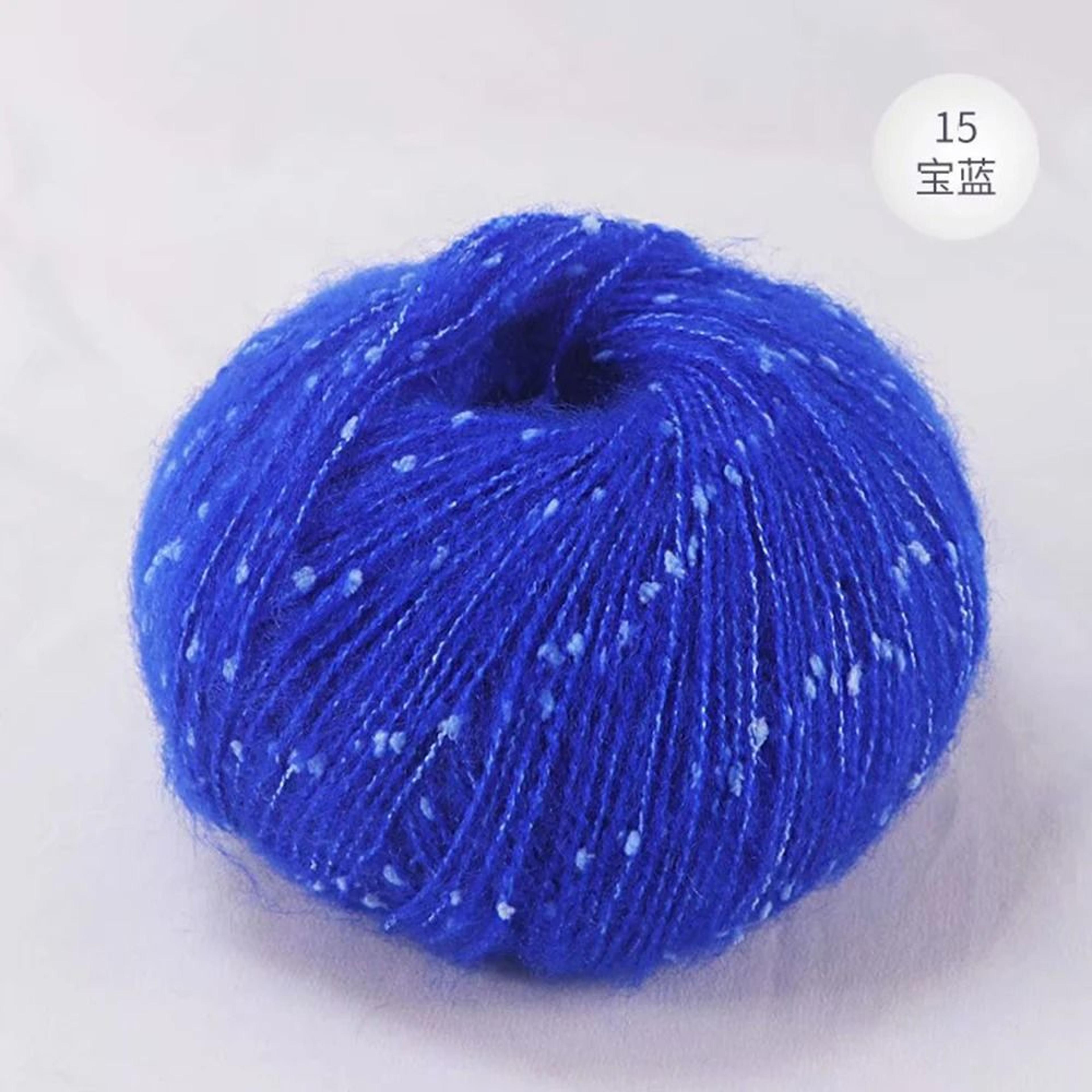 Snow Point Mohair Cashmere Sequin Yarn 50g Soft Wool Thread For Crochet And Knitting 20