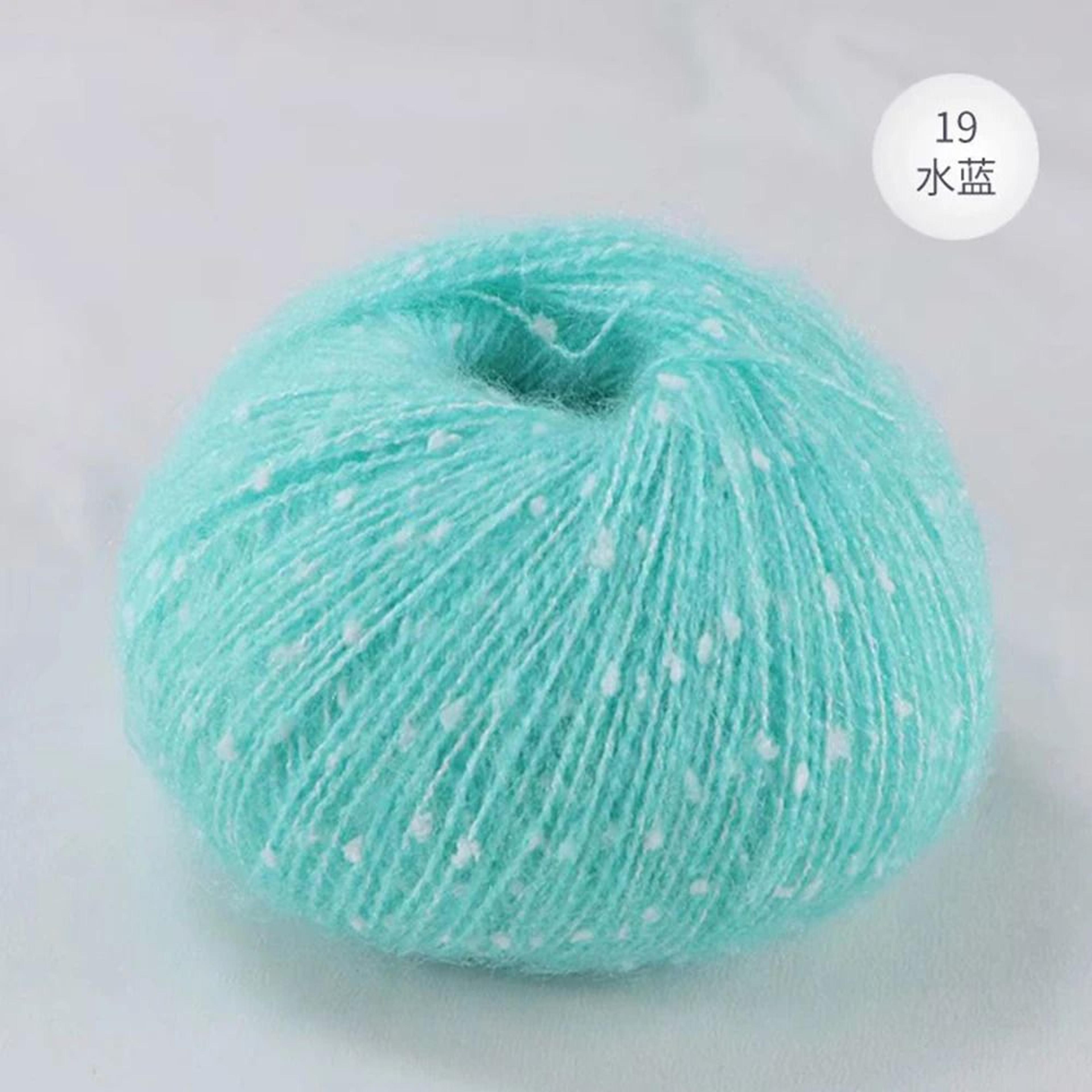 Snow Point Mohair Cashmere Sequin Yarn 50g Soft Wool Thread For Crochet And Knitting 23