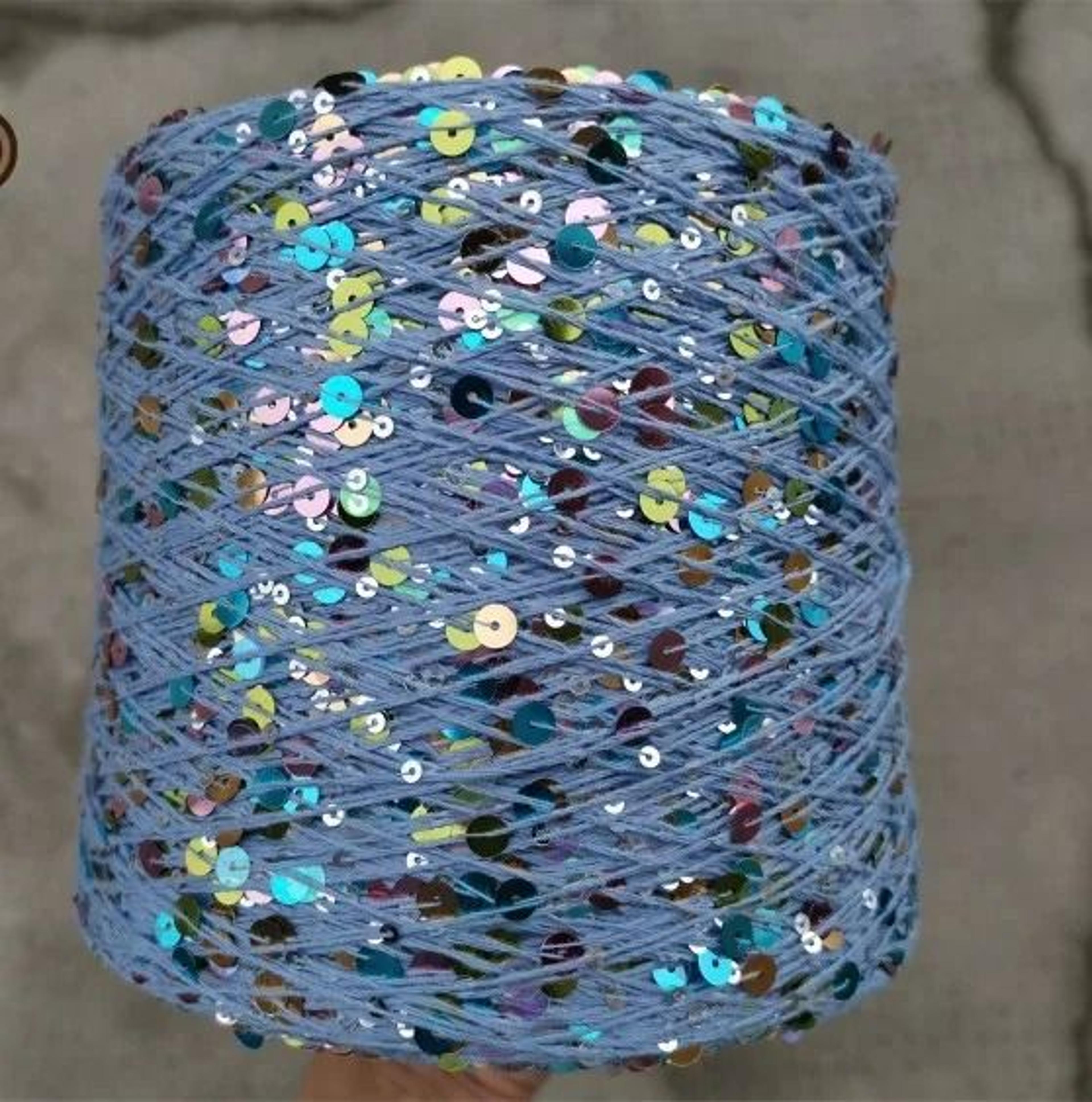 50g Sequins Cotton Yarn 6mm3mm Special Glitter Thread For DIY Crochet Dolls And Hand Knitting 1