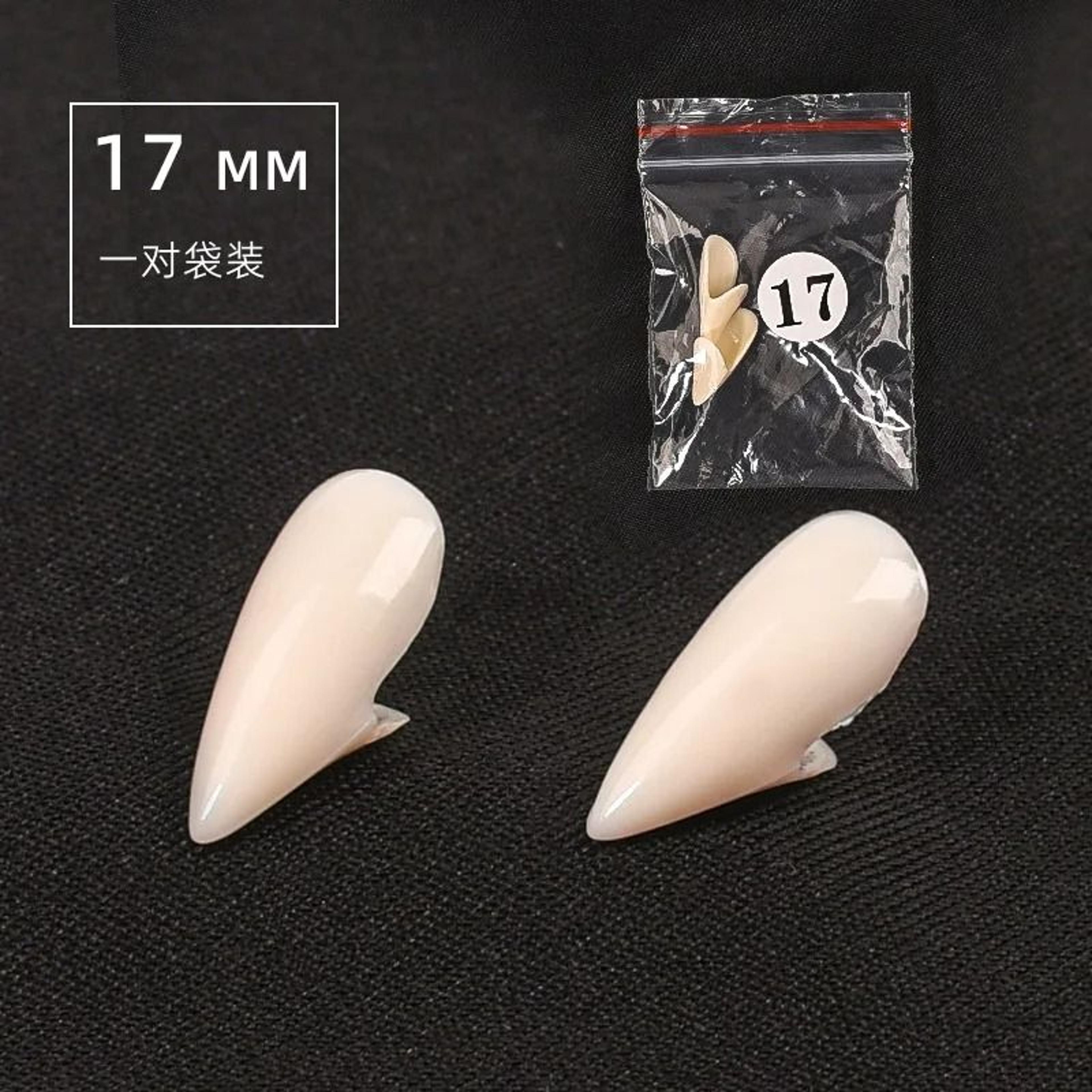 5 Pairs Halloween Vampire Fangs Teeth Set Resin Dentures Cosplay Props With Solid Glue 9