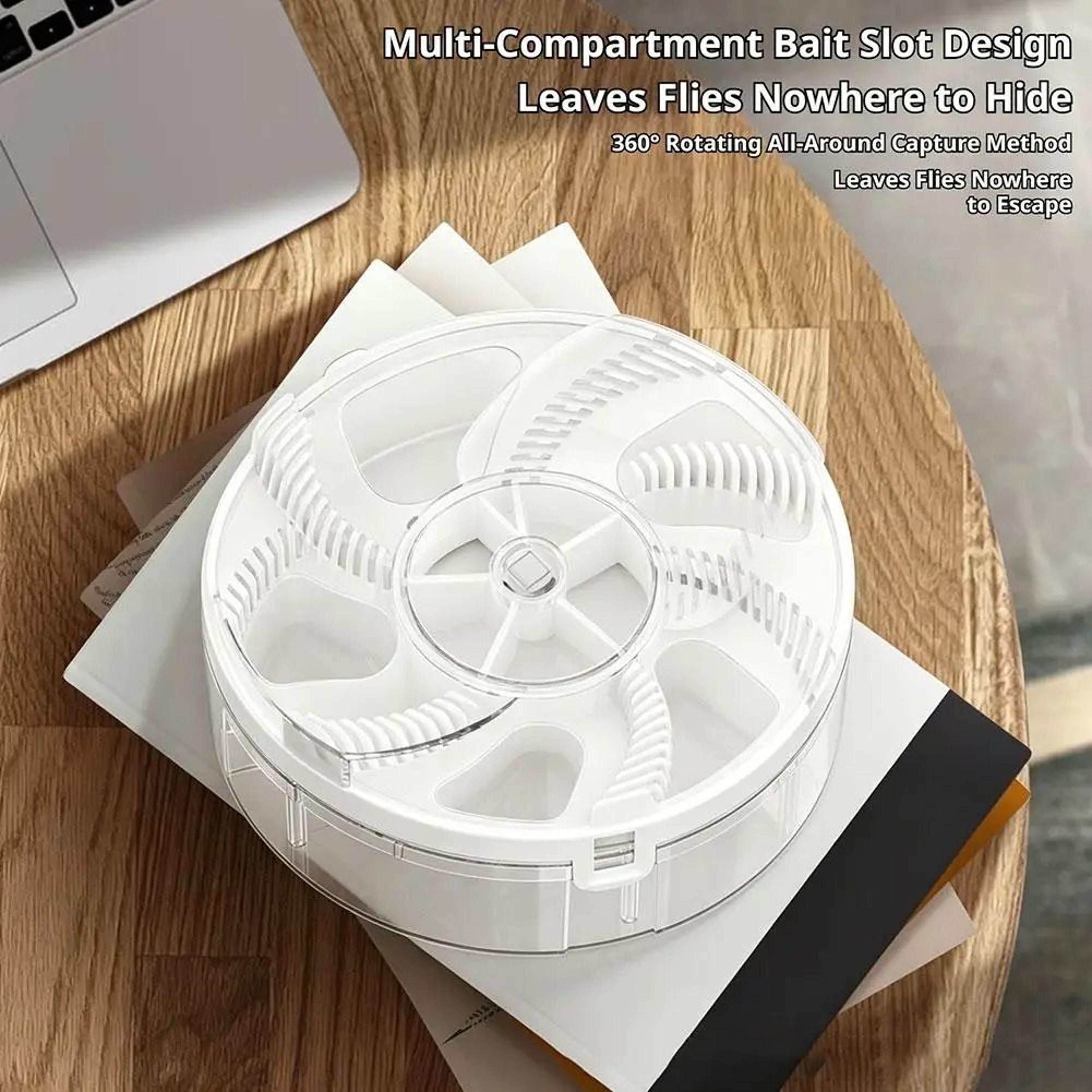 Quiet Automatic Rotating Electric Fly Trap USB Rechargeable Pest Catcher 2