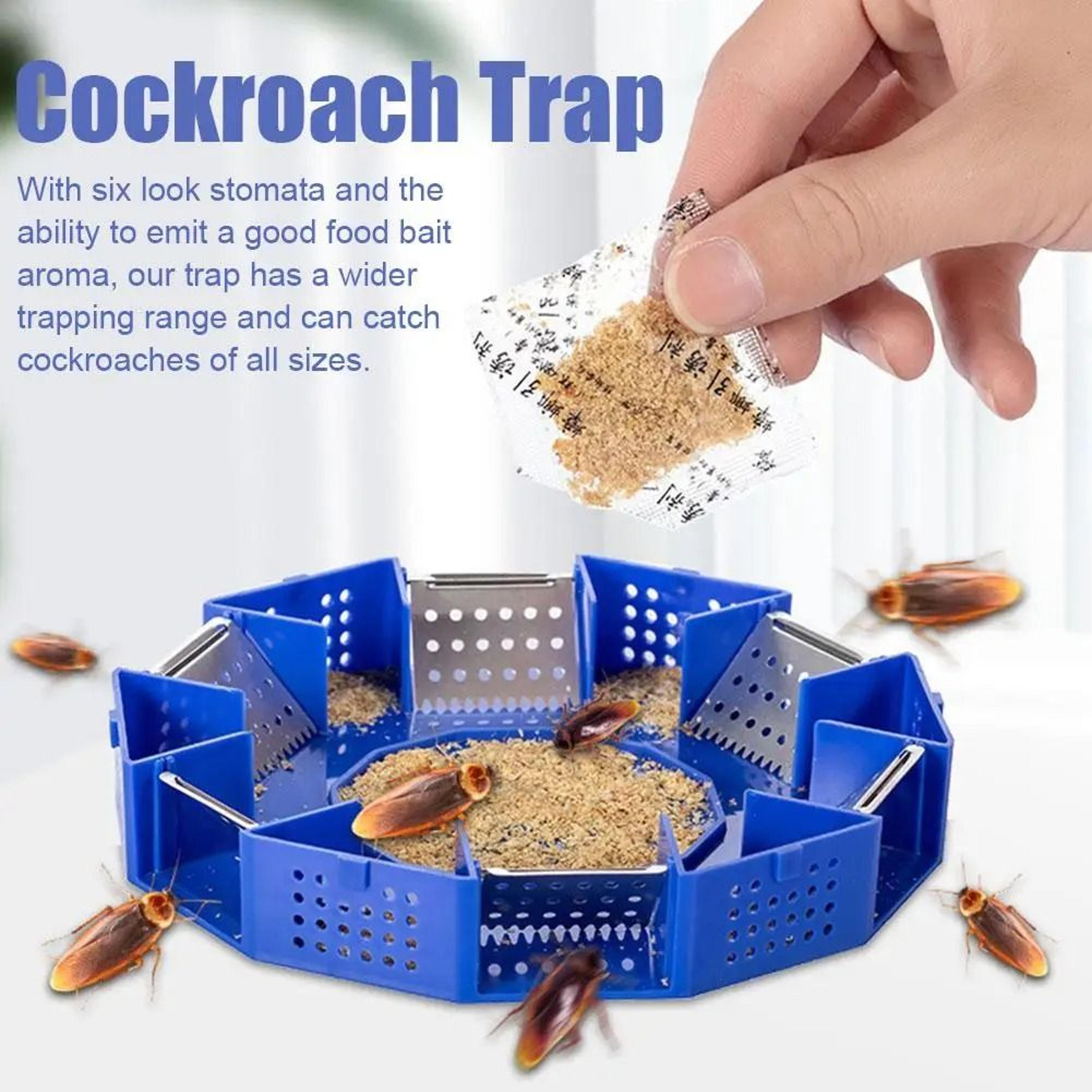 six-door cockroach trap box safe efficient reusable anti roach catcher