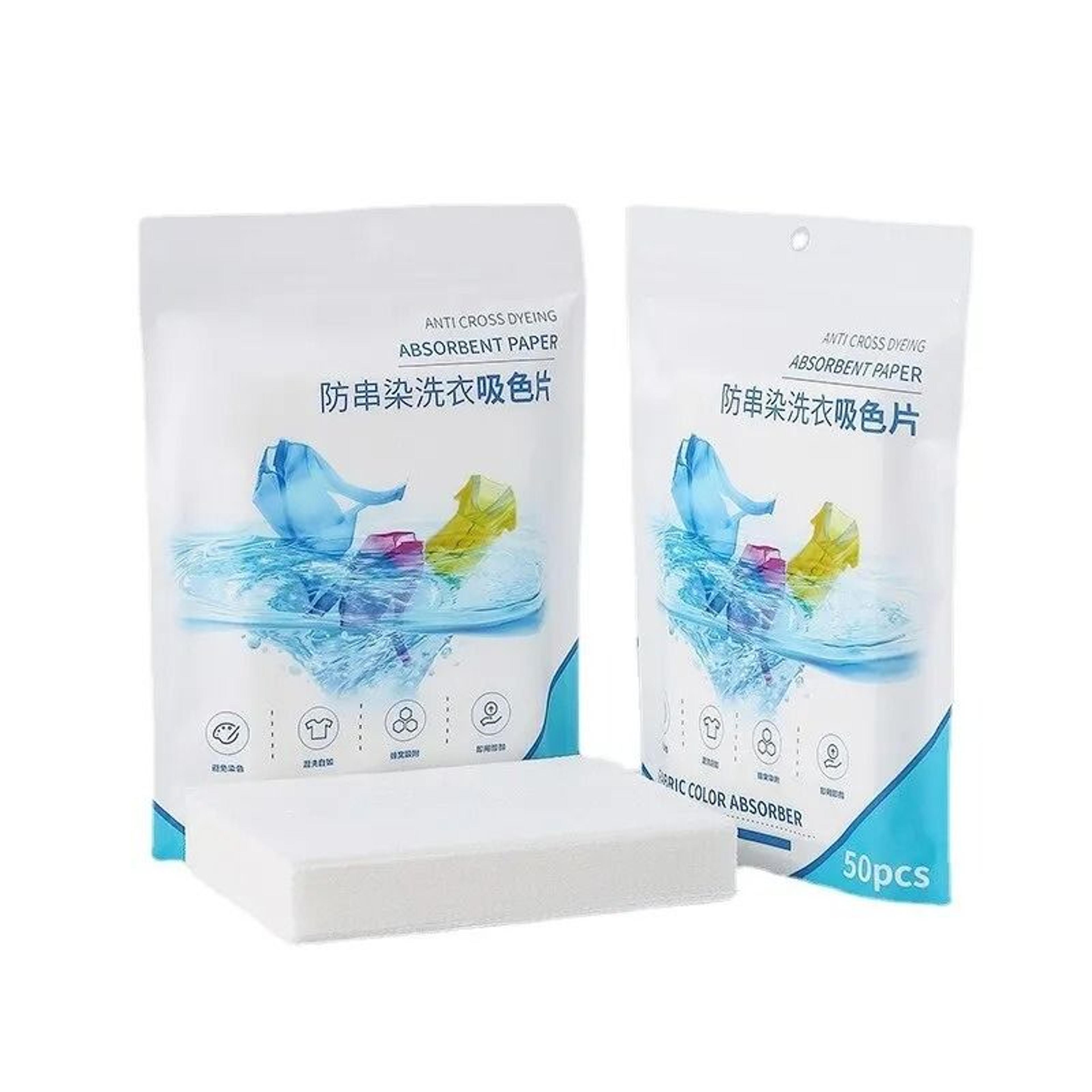 50Pcs Laundry Color Grabber Dye Absorption Sheets Anti Staining Washing Paper 3