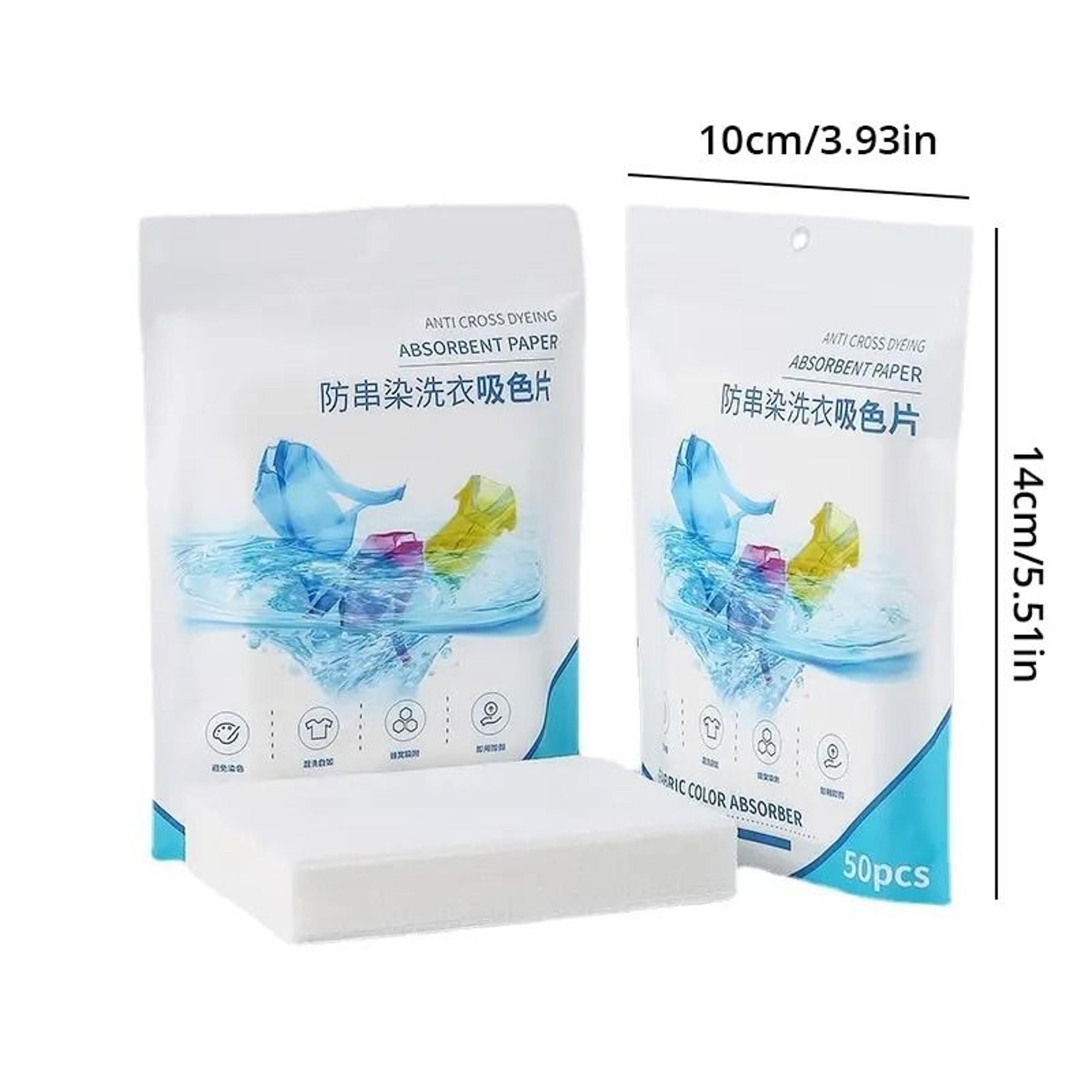 50Pcs Laundry Color Grabber Dye Absorption Sheets Anti Staining Washing Paper 5