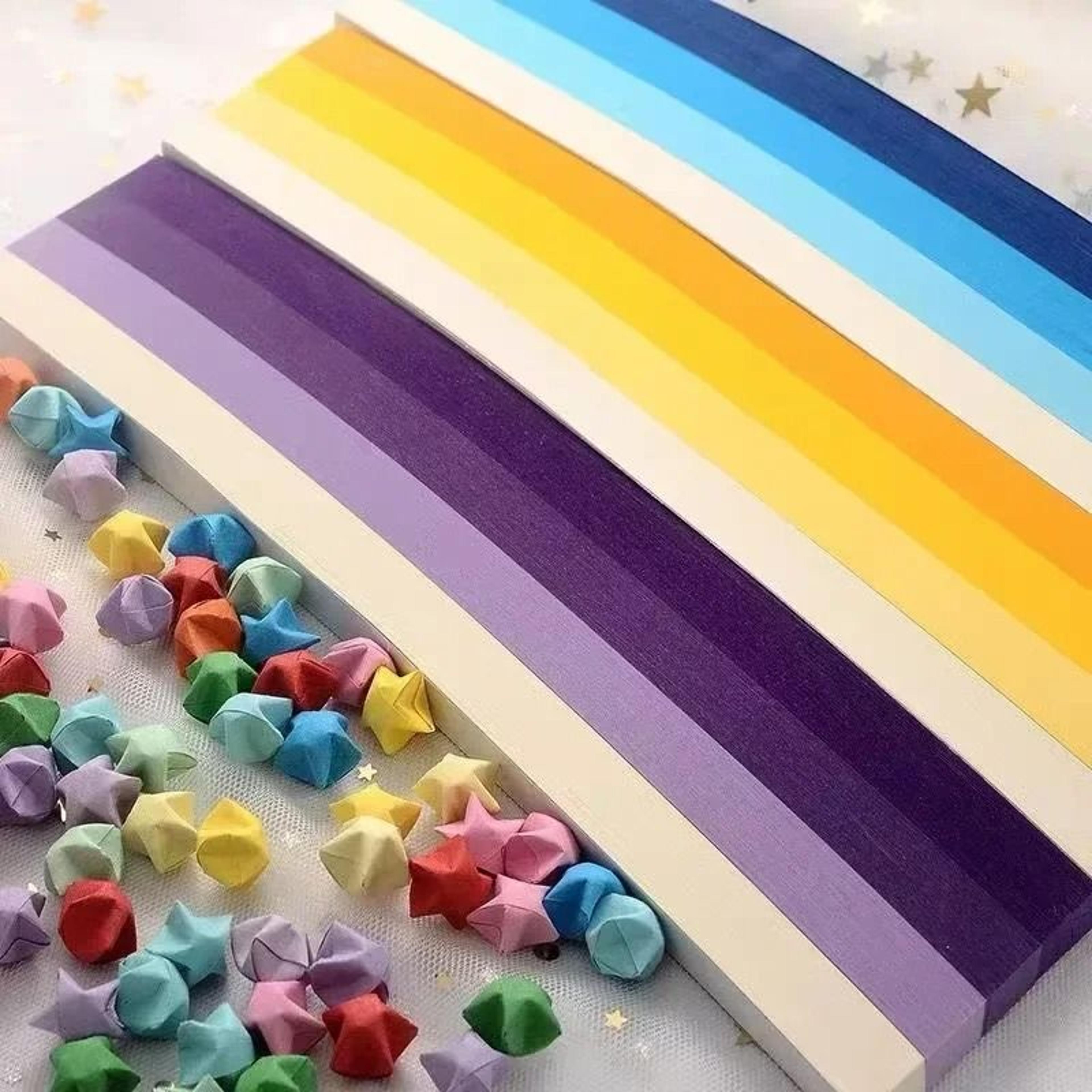 540-sheet origami stars paper strips 27 colors double-sided diy lucky star folding craft