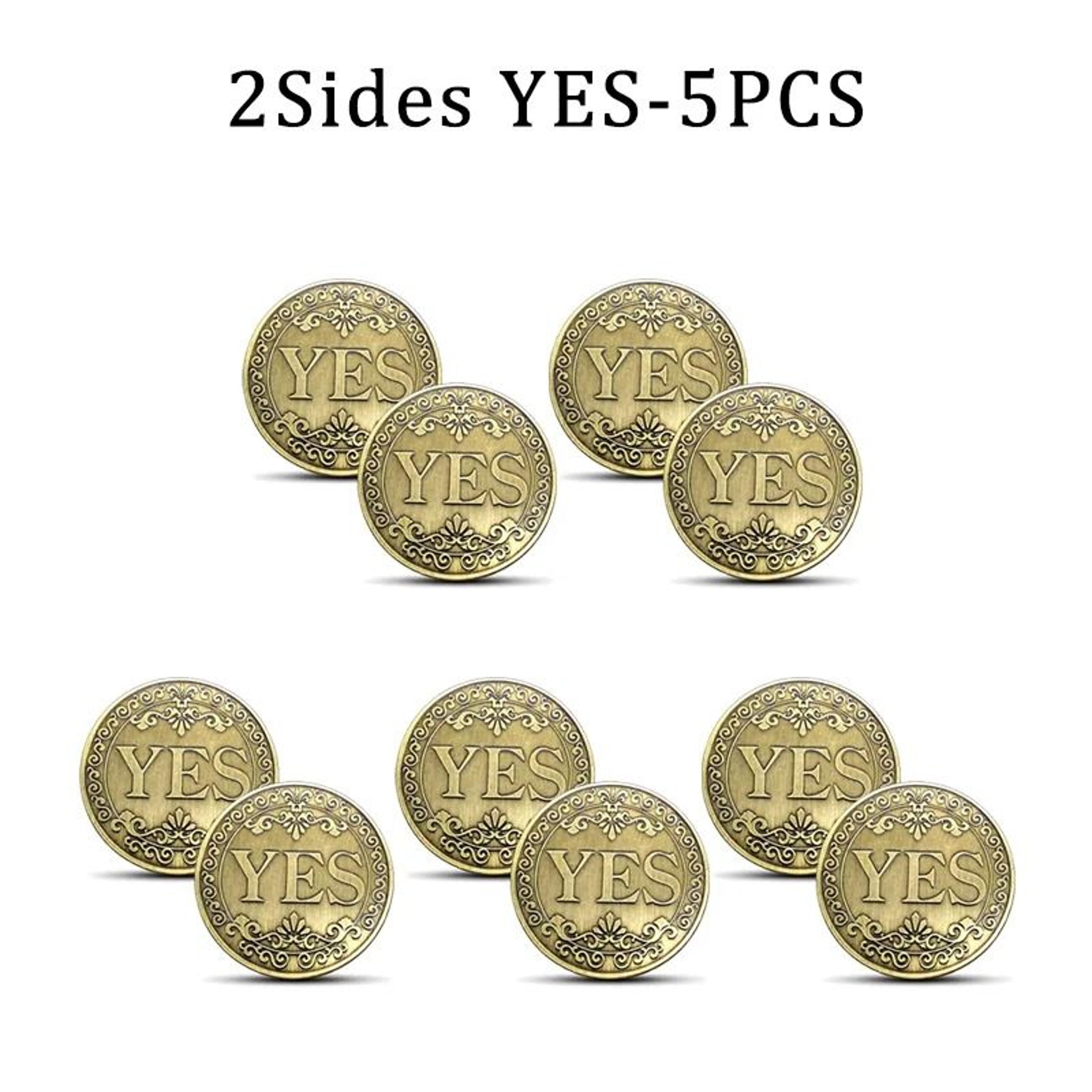 Vintage Antique Bronze YES NO Decision Coin  Good Luck Commemorative Challenge Coin 13