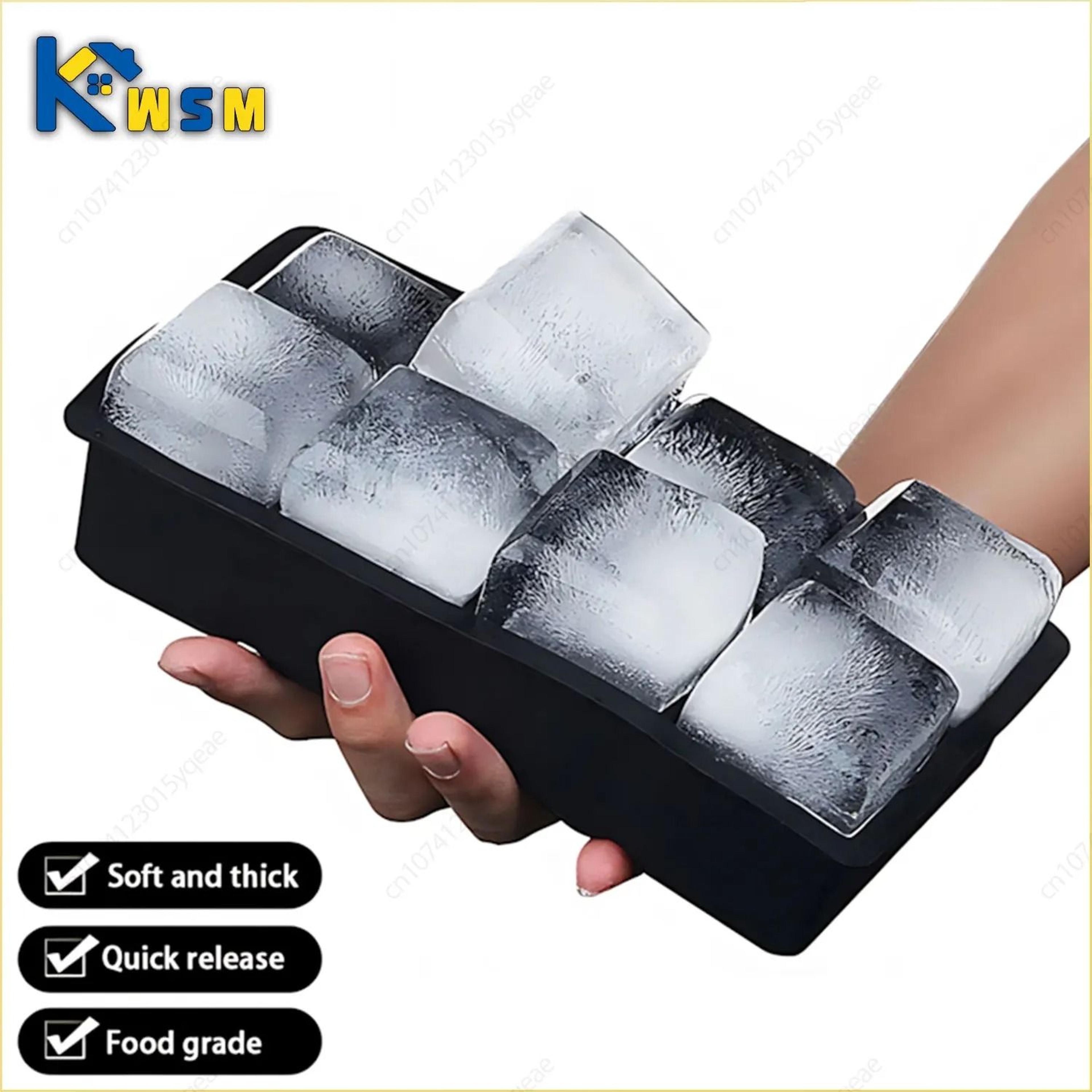 multi-grid silicone ice cube & spherical ice ball molds for whiskey & cocktails