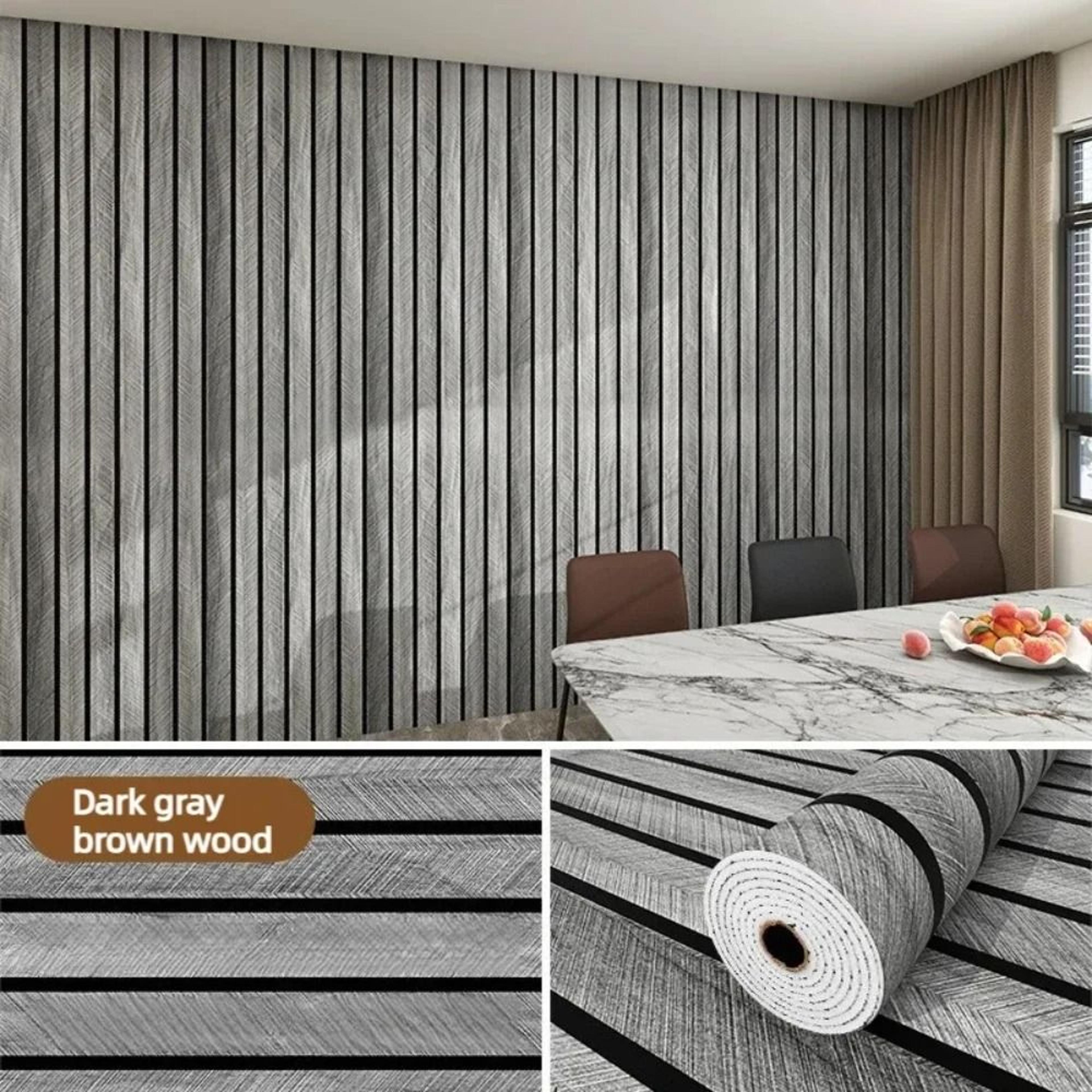 3m X 40cm Thick Brown Grid Peel And Stick Wallpaper  SelfAdhesive Faux Plaid Decorative Wall Contac 8