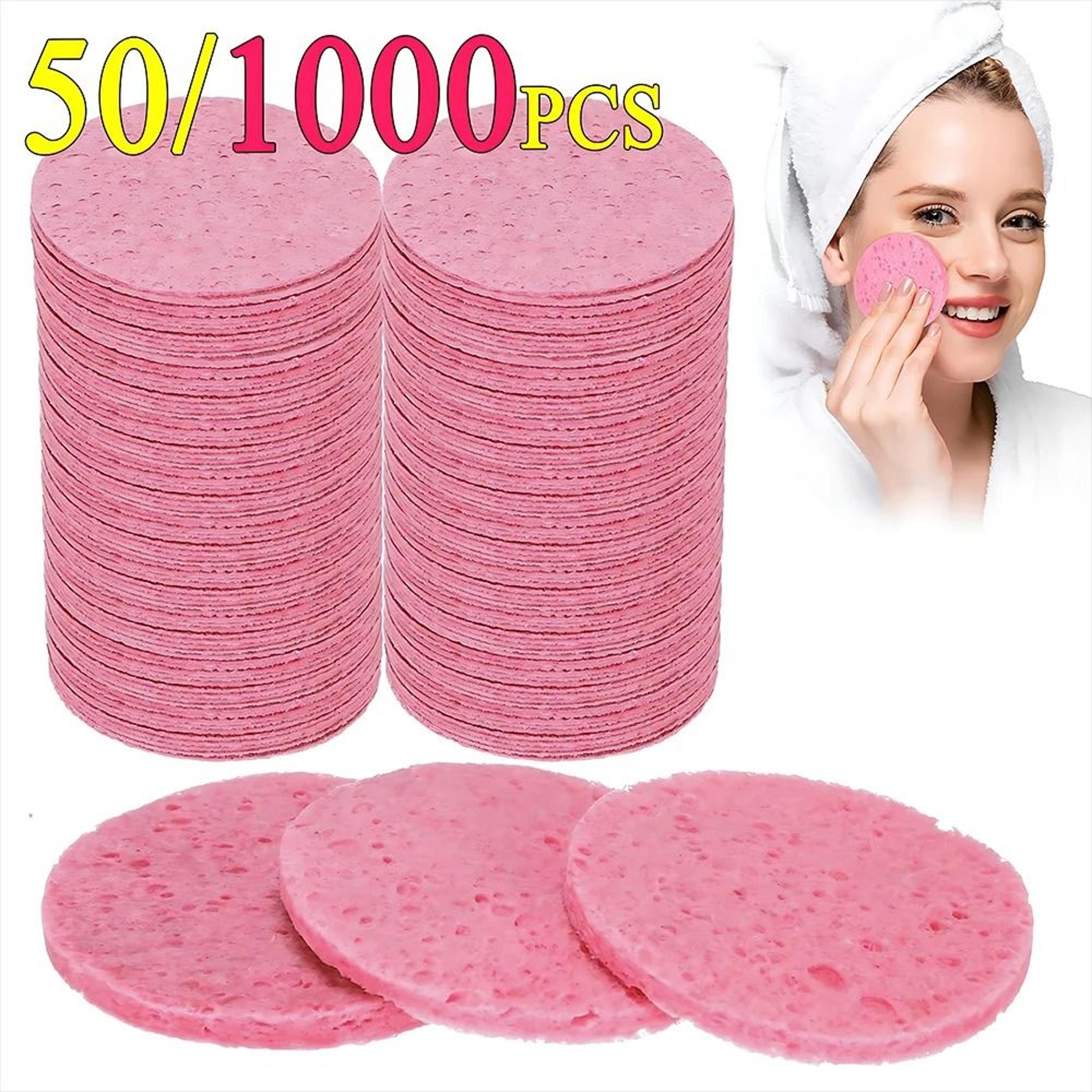 natural wood pulp compressed face wash puffs - expandable facial cleansing sponges