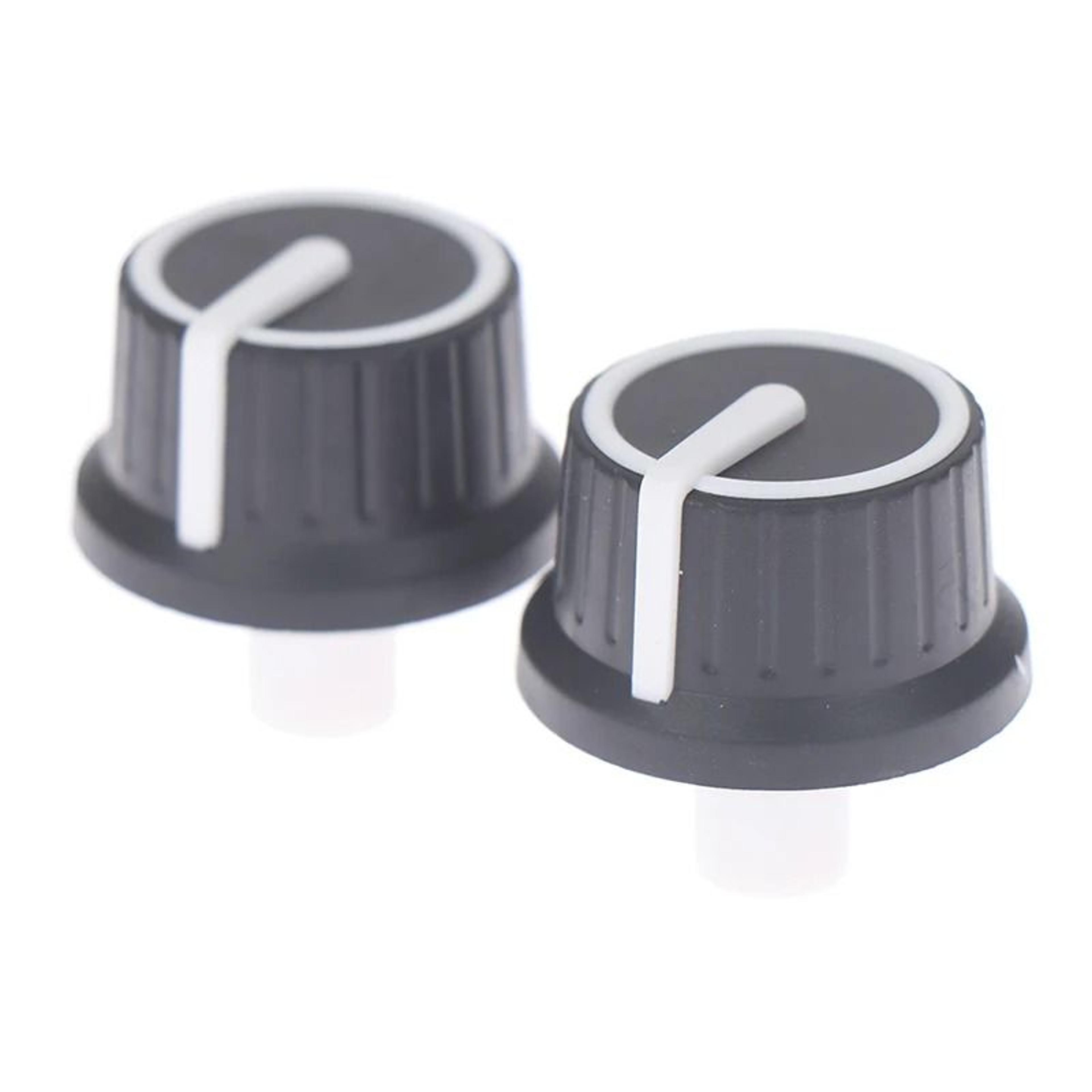 2Pcs Rubber HalfShaft Knob Caps For Potentiometers  Rotary Encoders 1