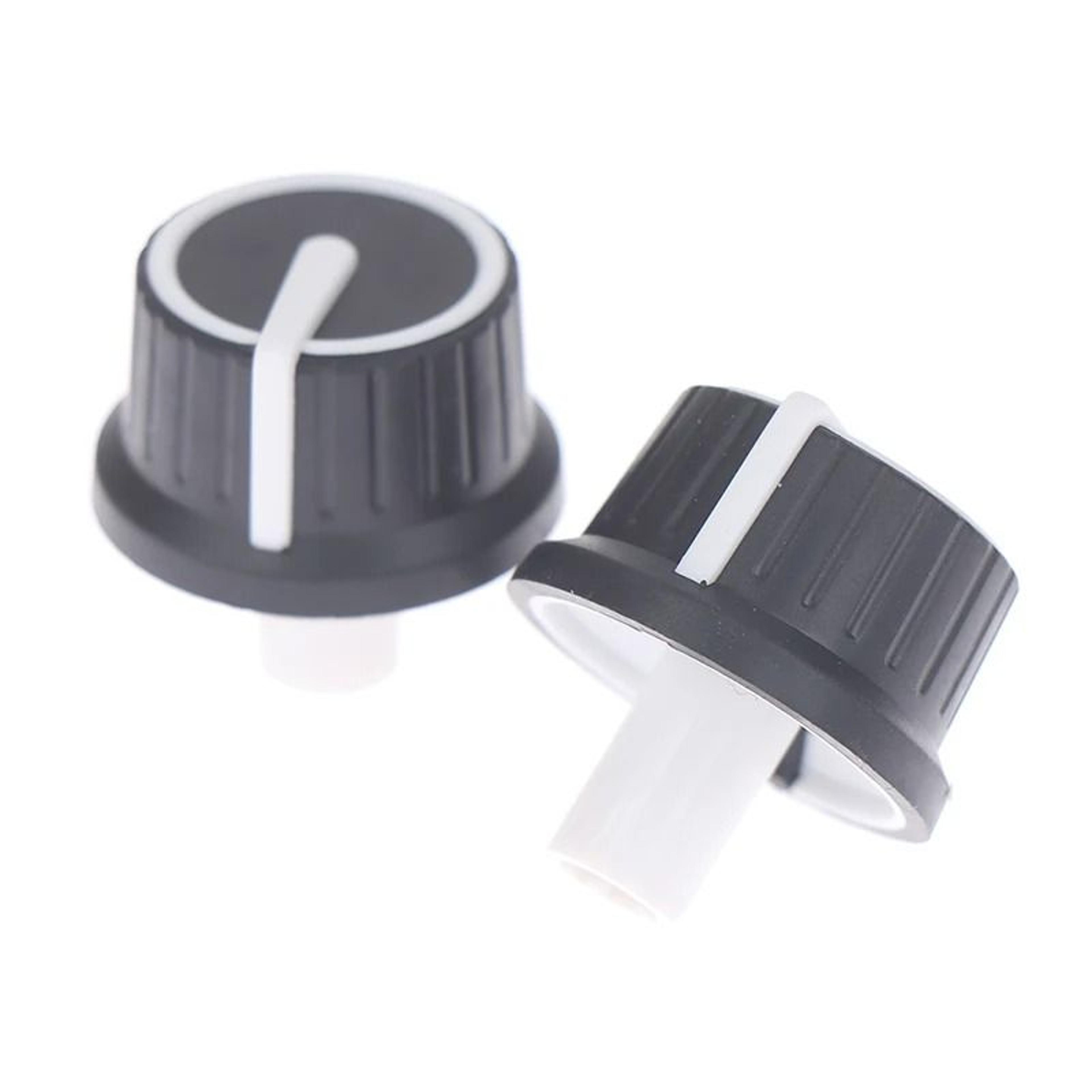 2Pcs Rubber HalfShaft Knob Caps For Potentiometers  Rotary Encoders 2