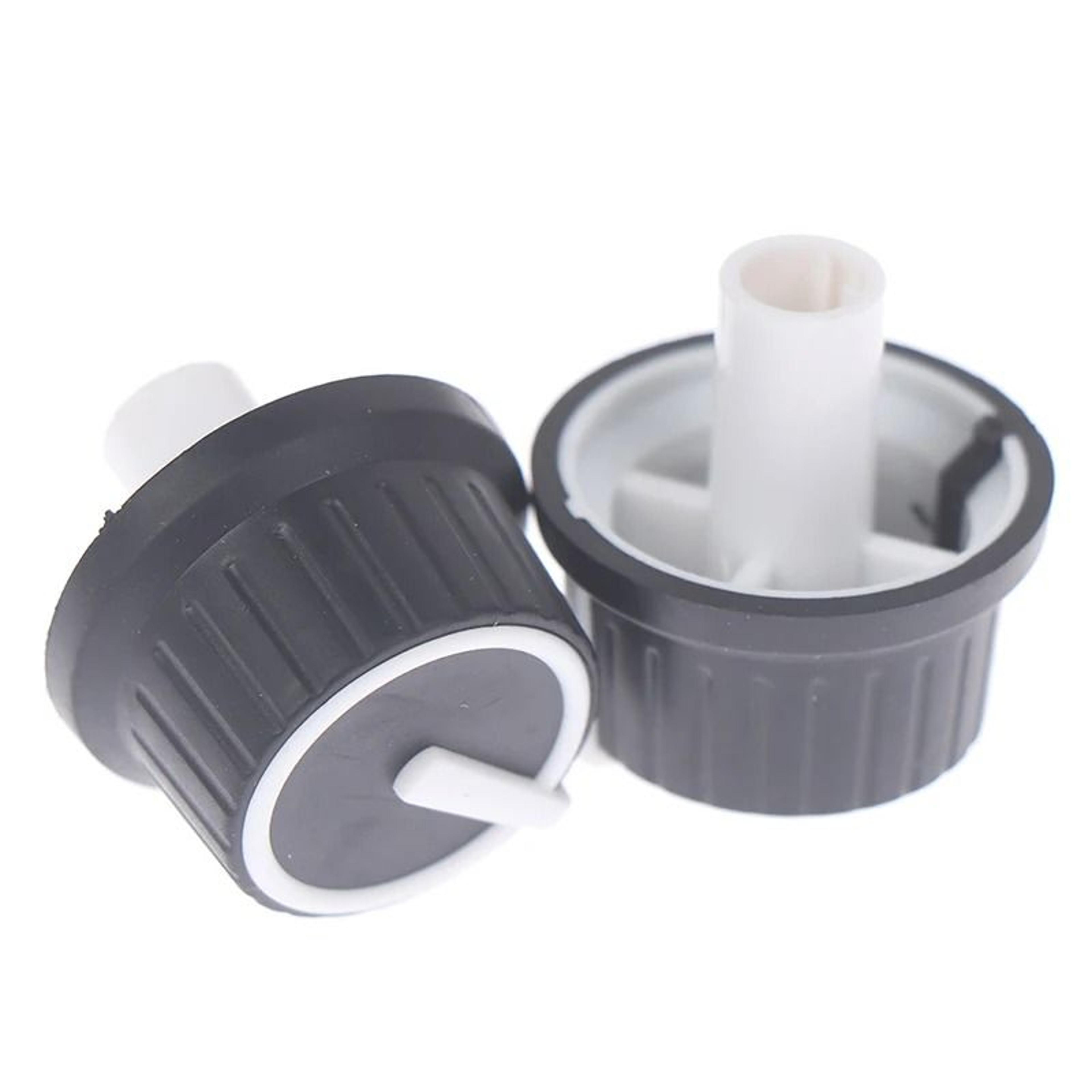 2Pcs Rubber HalfShaft Knob Caps For Potentiometers  Rotary Encoders 4