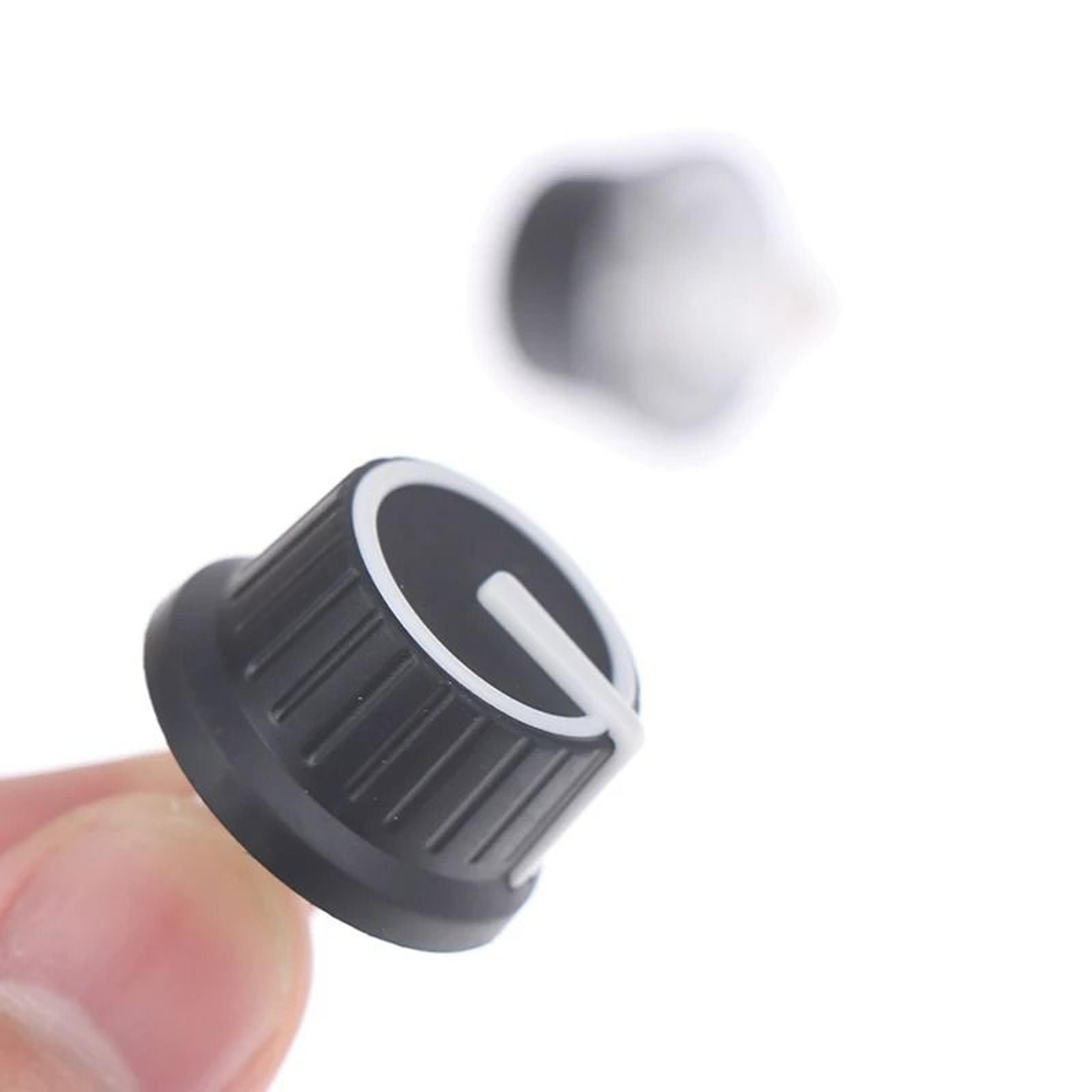 2Pcs Rubber HalfShaft Knob Caps For Potentiometers  Rotary Encoders 5