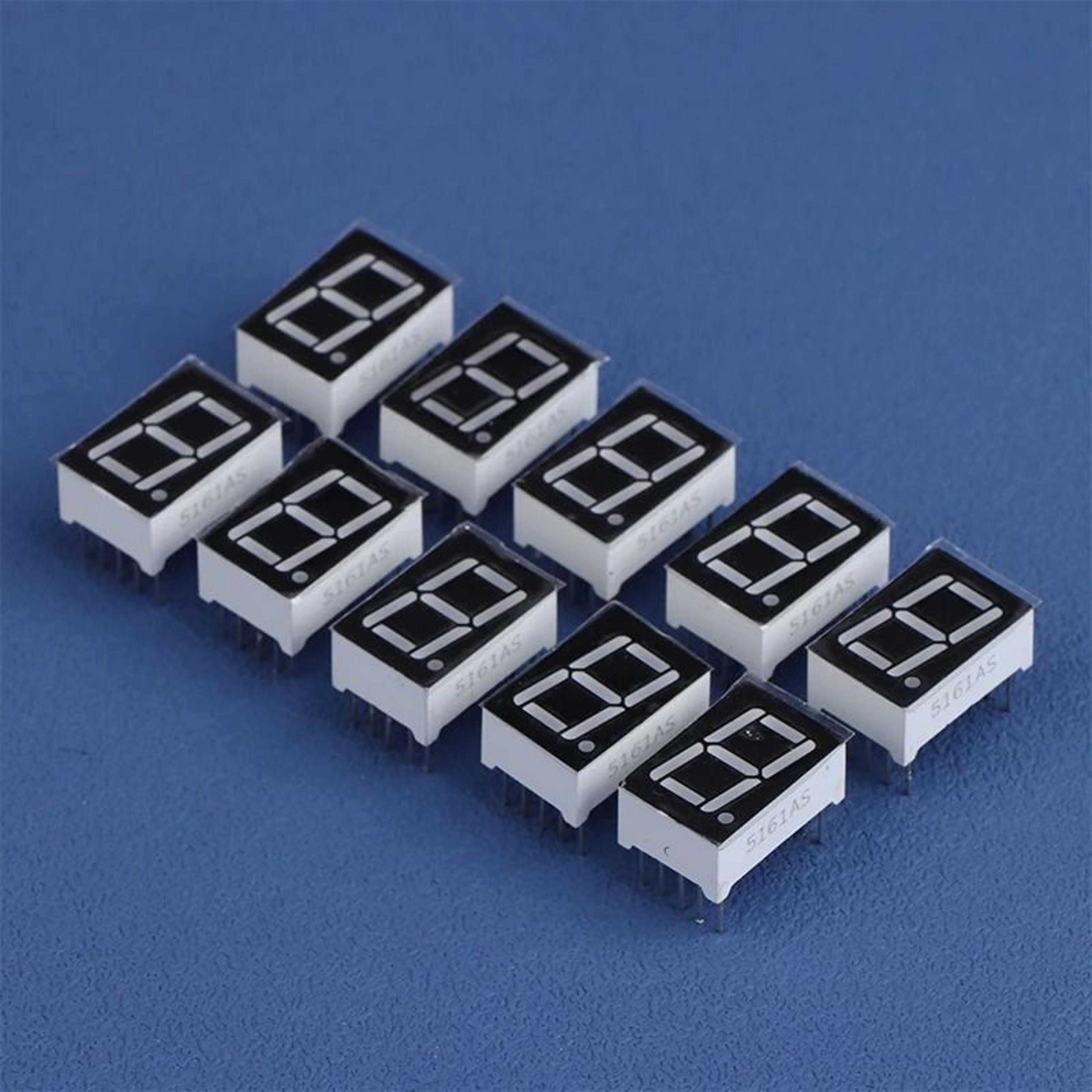 10Pcs 056Inch SingleDigit 7Segment Red LED Digital Display Tubes 2