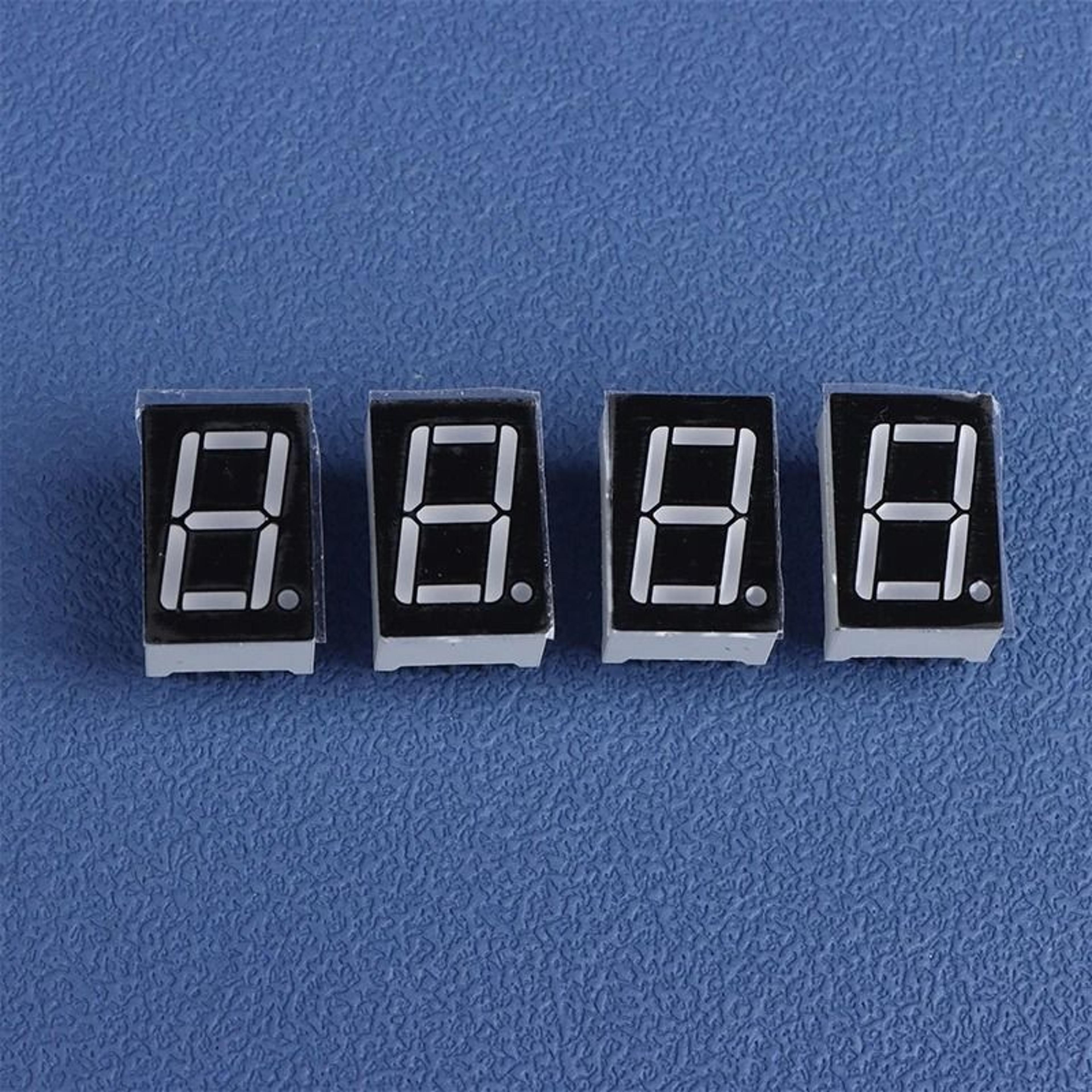 10Pcs 056Inch SingleDigit 7Segment Red LED Digital Display Tubes 4