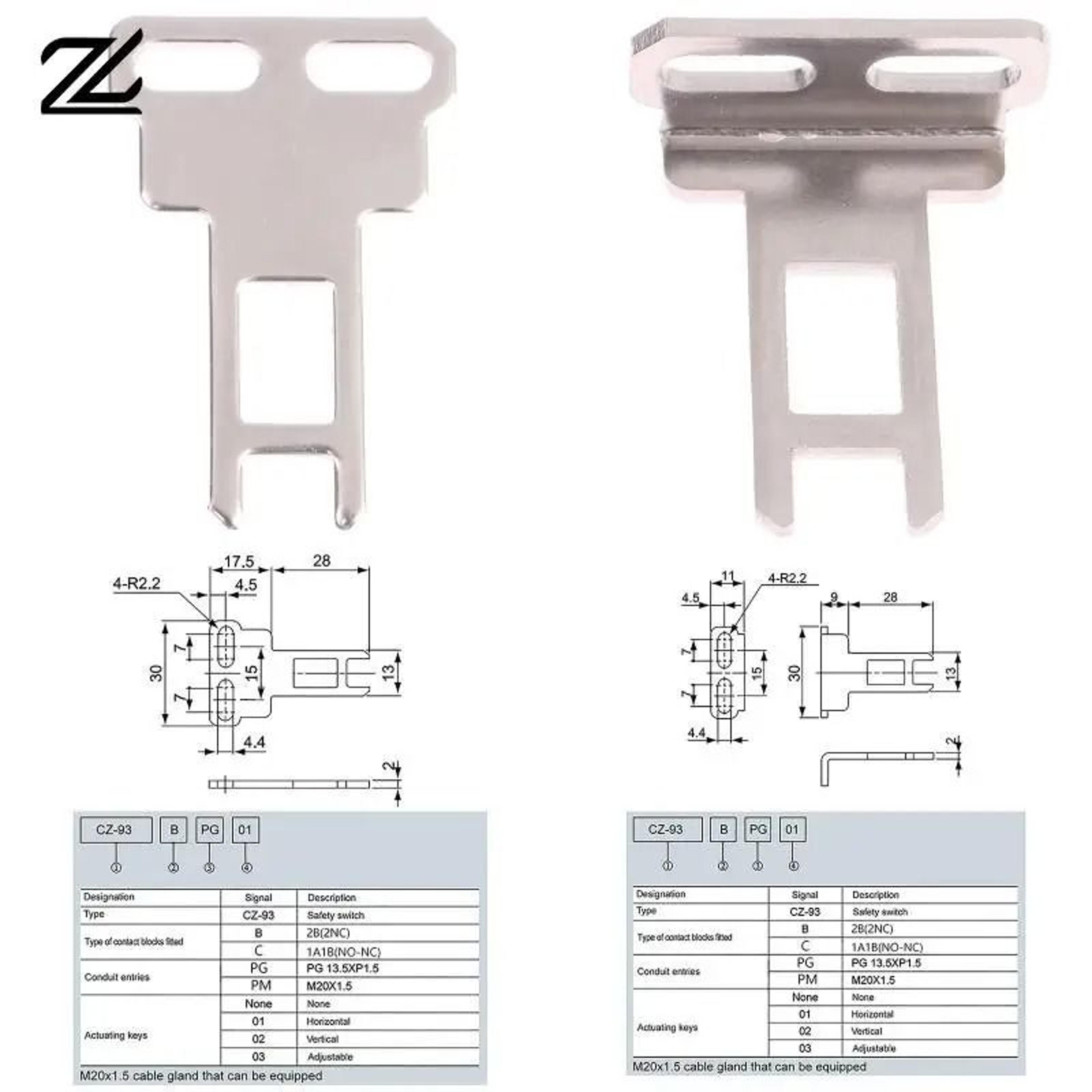 cz93-k1 / cz93-k2 safety interlock switch actuating key bolt tool