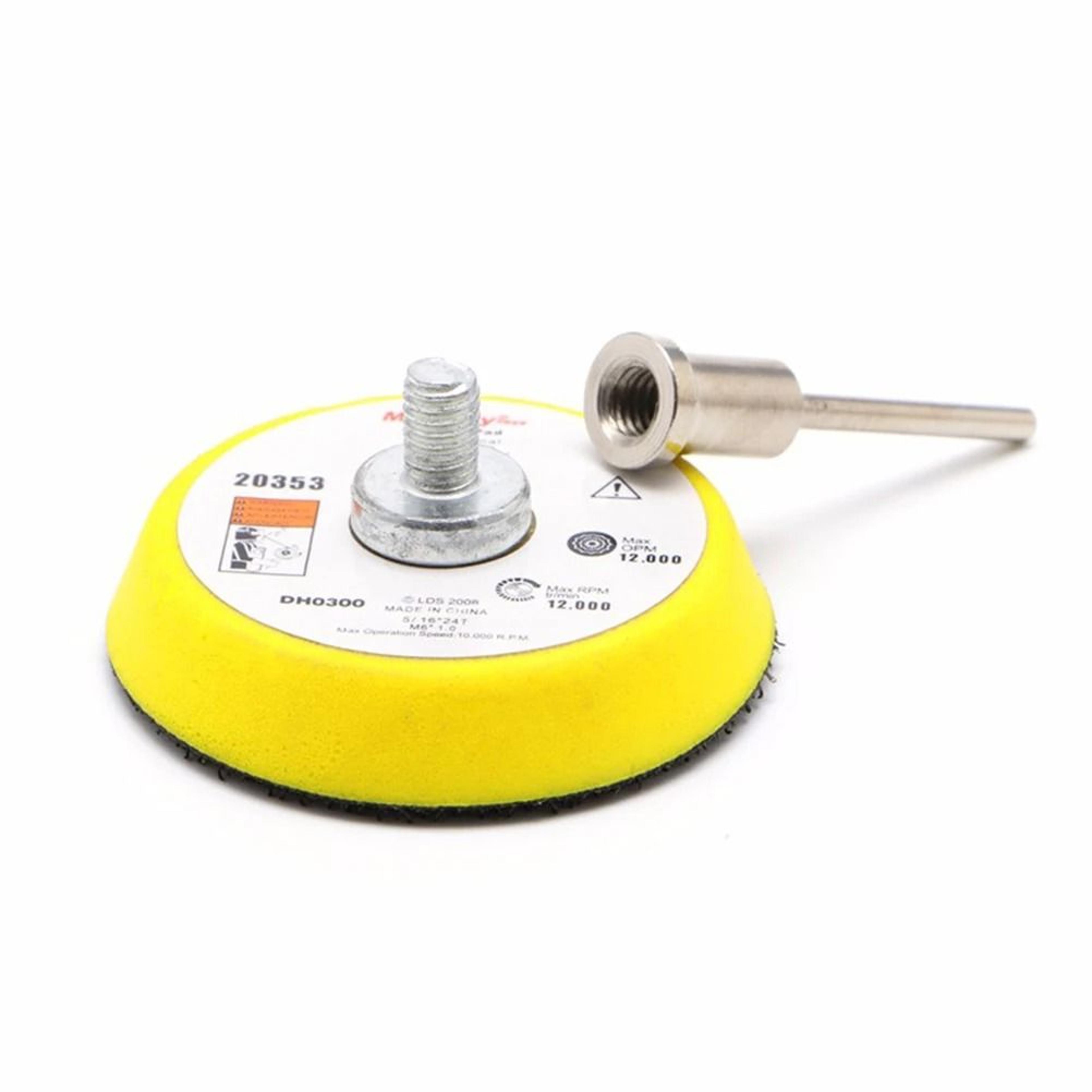 50mm (2-inch) sanding pad backing plate with 3mm shank for rotary tools