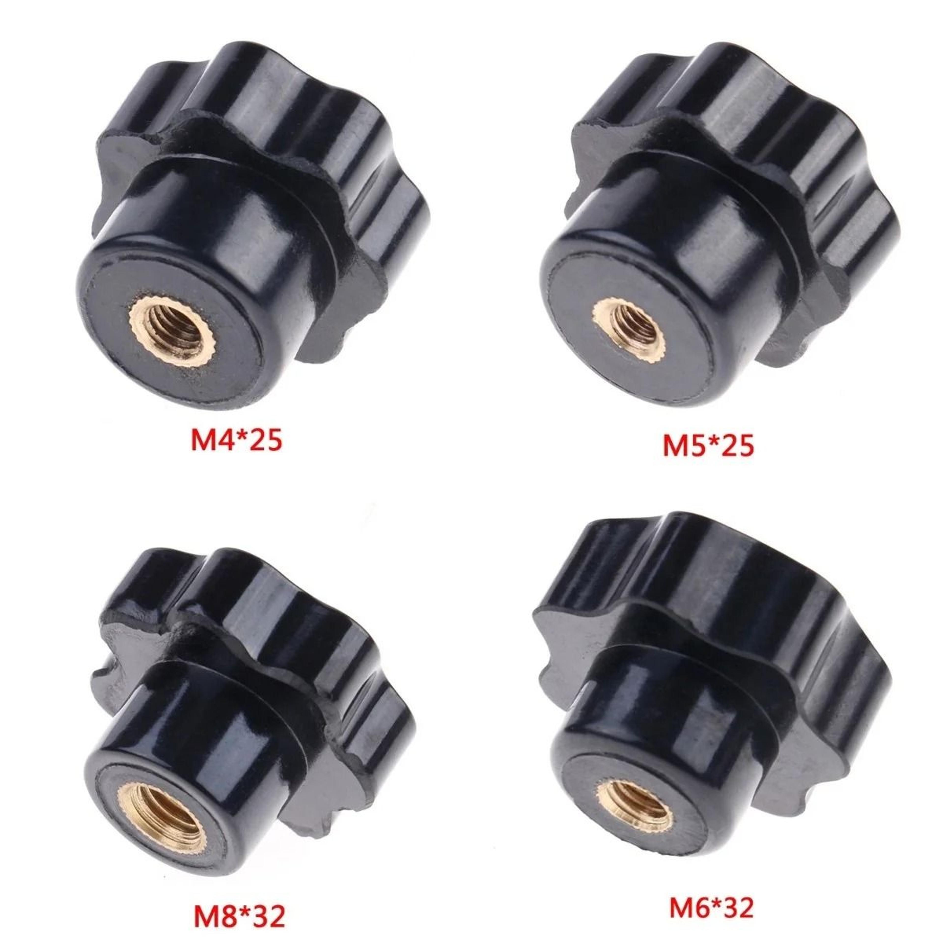 Plum Blossom HandTighten Star Clamping Knob Nuts M4 M5 M6 M8 Thread 1