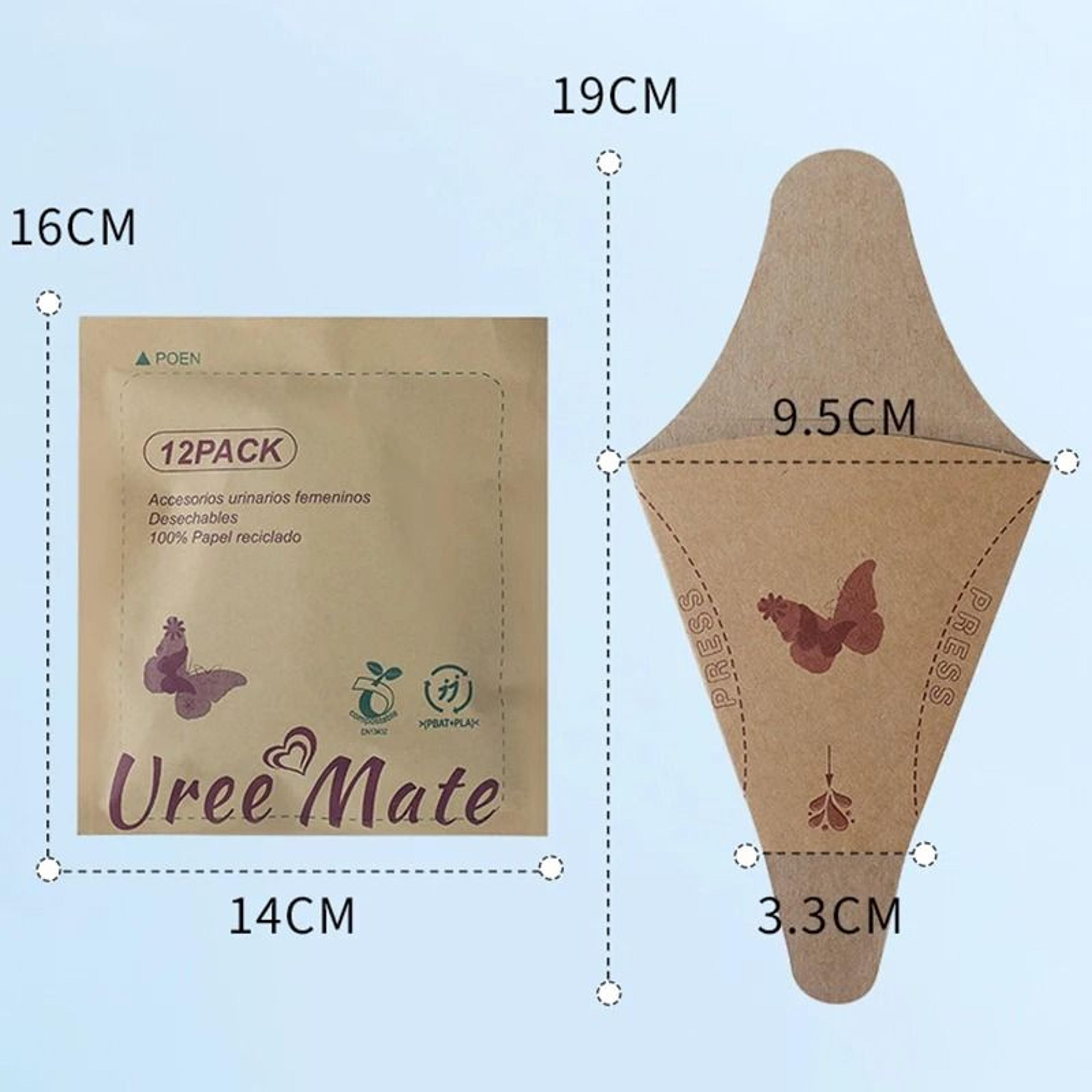 12Pcs Disposable Paper Urinal Funnels For Women Waterproof Standing Urination Device 6