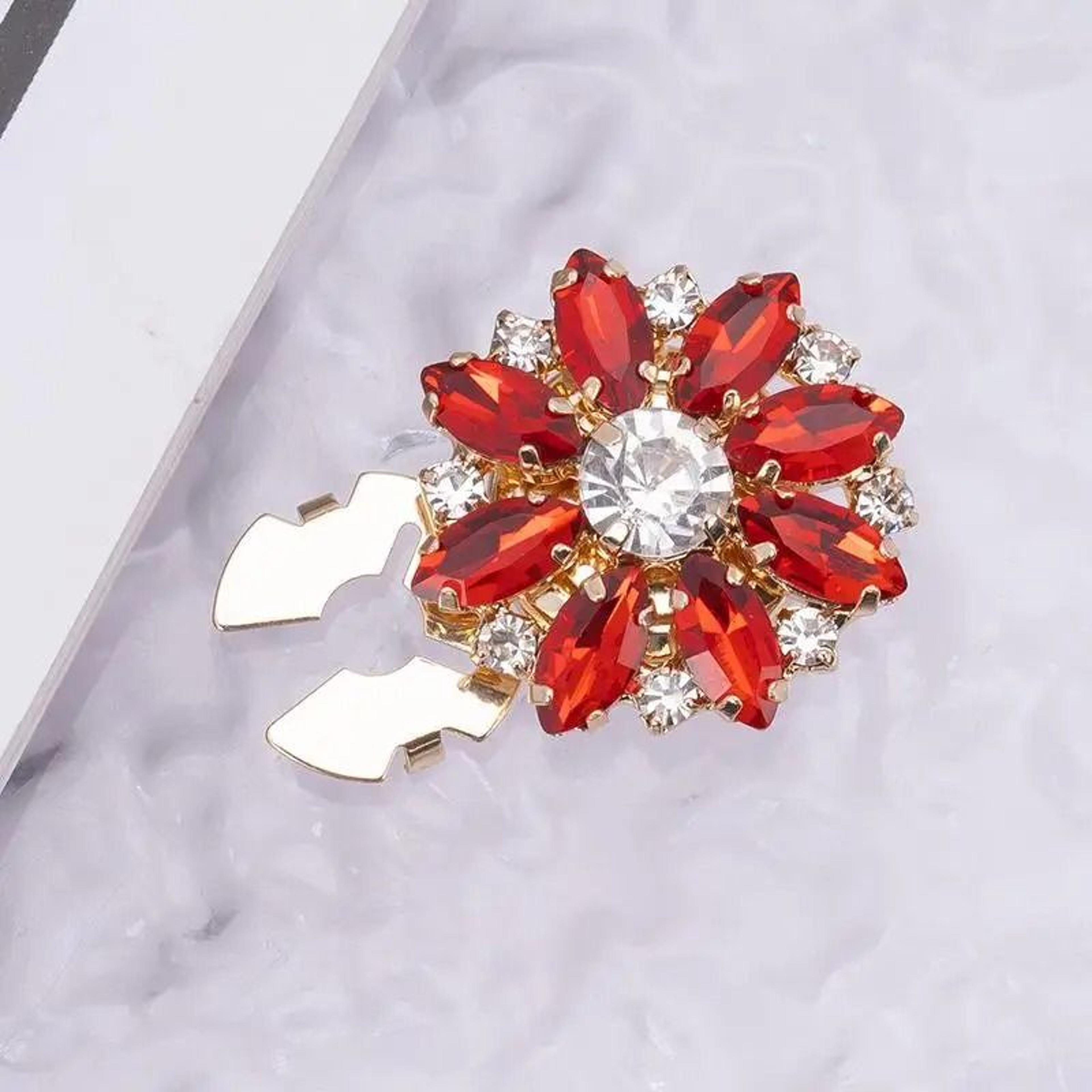 Crystal Pearl Detachable ClipOn Button Covers For Shirts  Coats 3