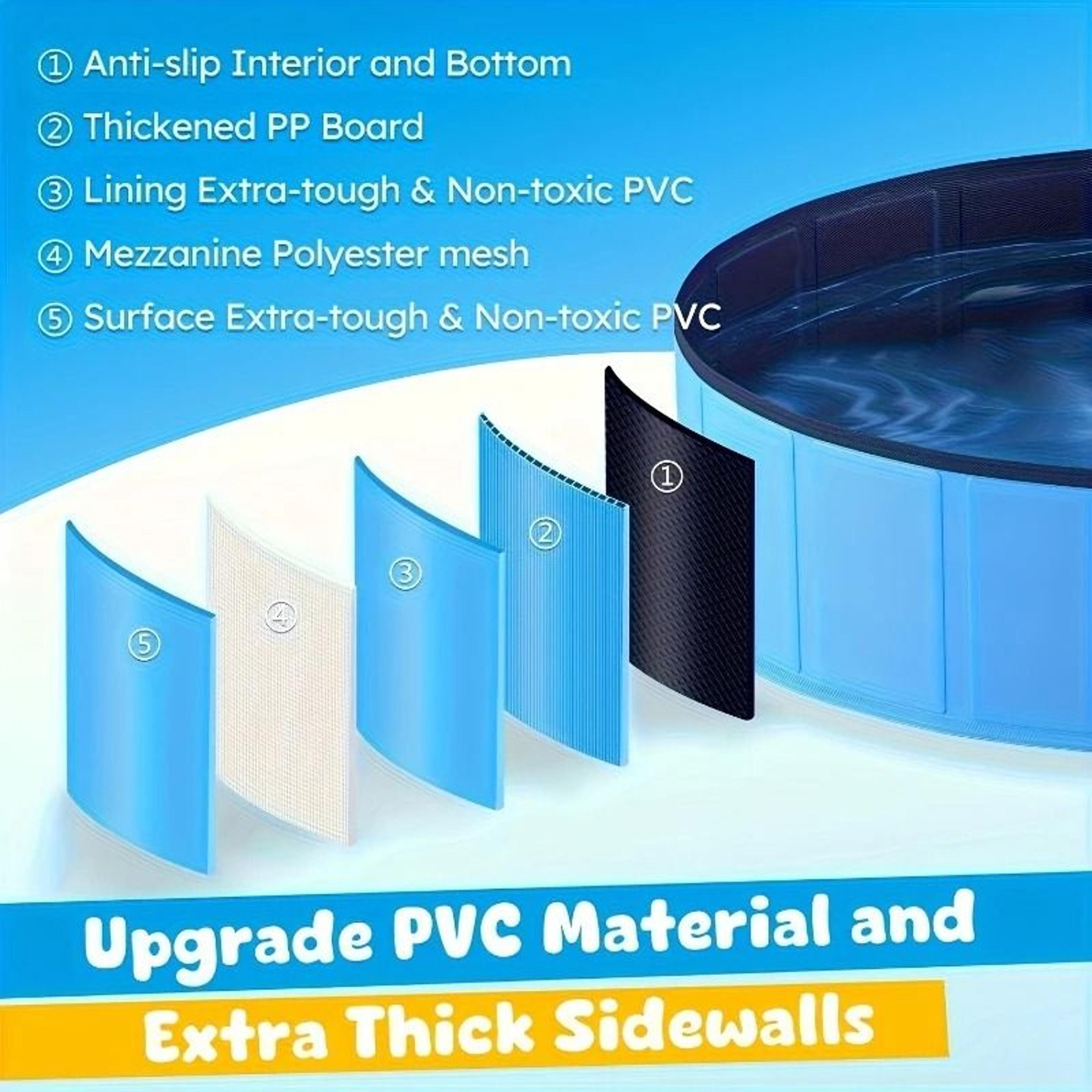 Portable Blue Pet Bath Tub For Indoor  Outdoor Use 3