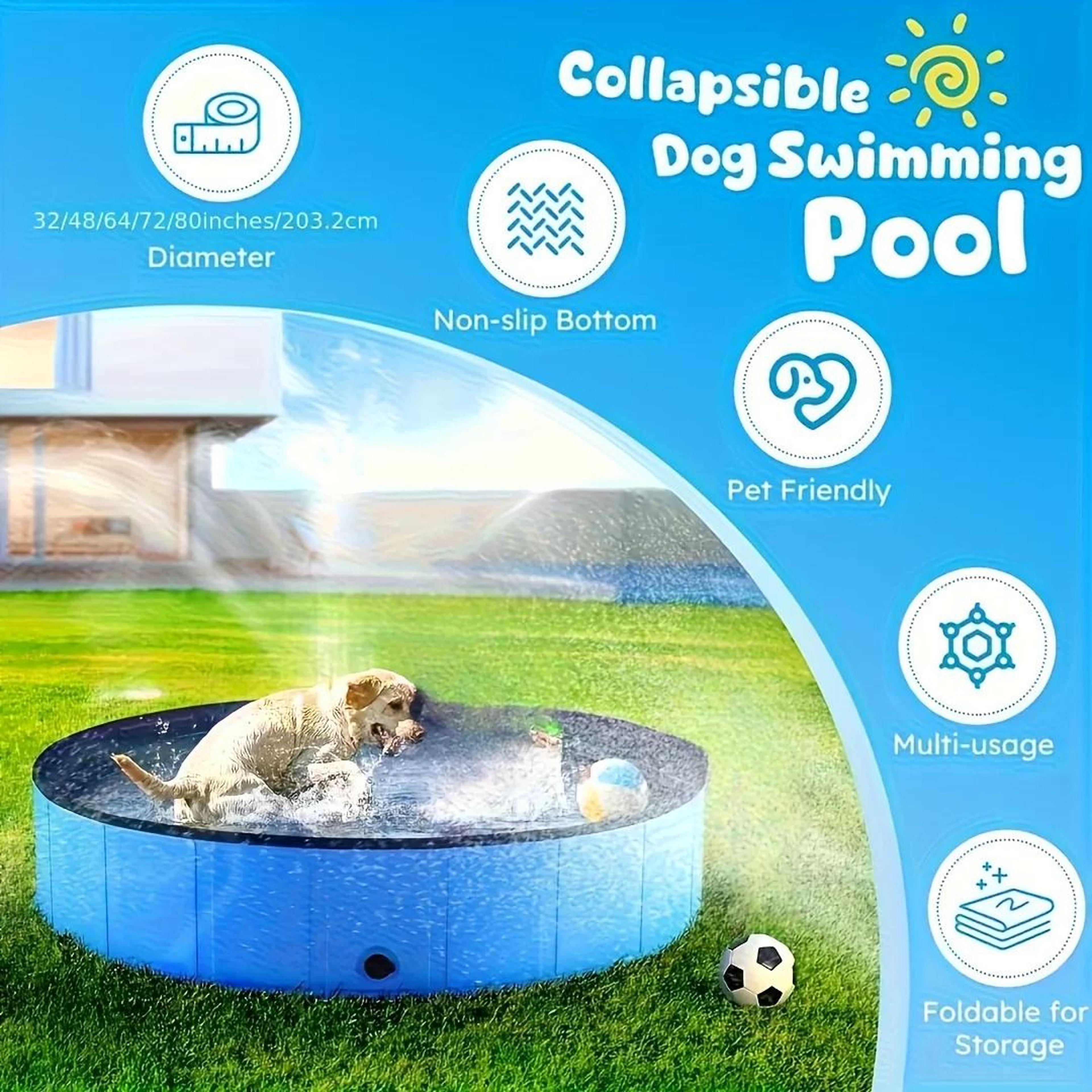 Portable Blue Pet Bath Tub For Indoor  Outdoor Use 4