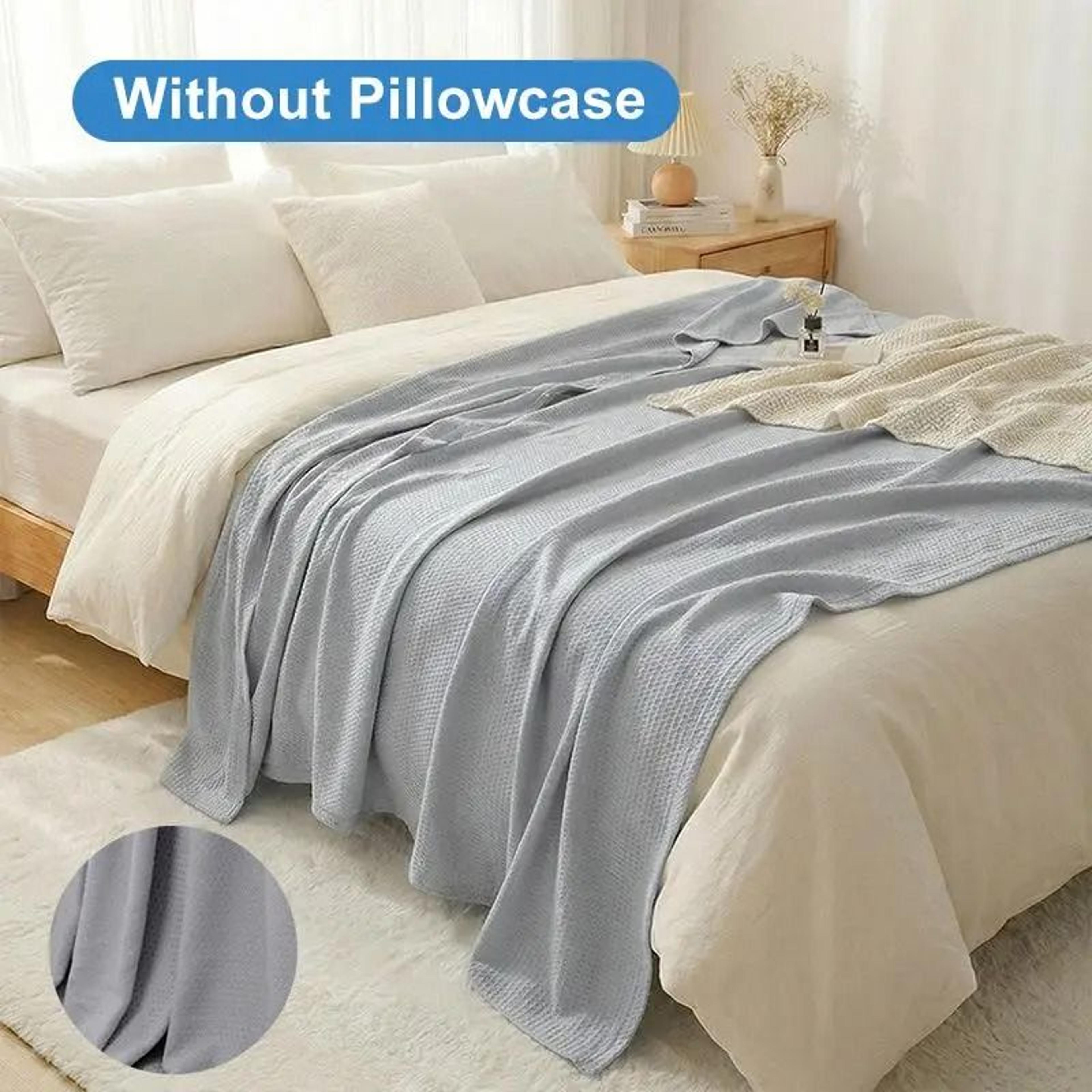 Bamboo Fiber Thin Summer Cooling Blanket  Soft Lightweight Breathable Quilt 11