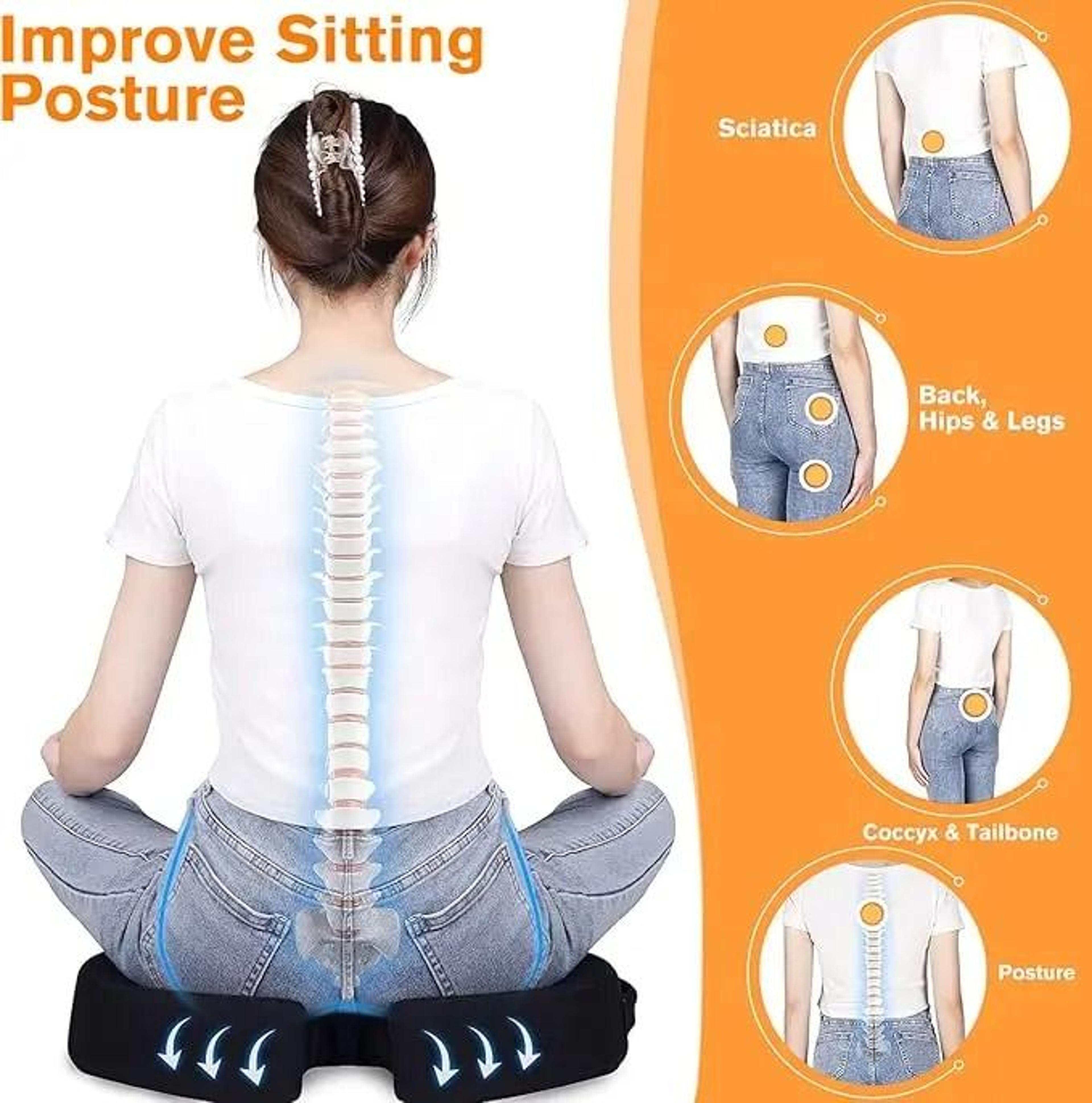 Orthopedic Memory Foam UShape Coccyx Seat Cushion Ergonomic Chair Pad 4