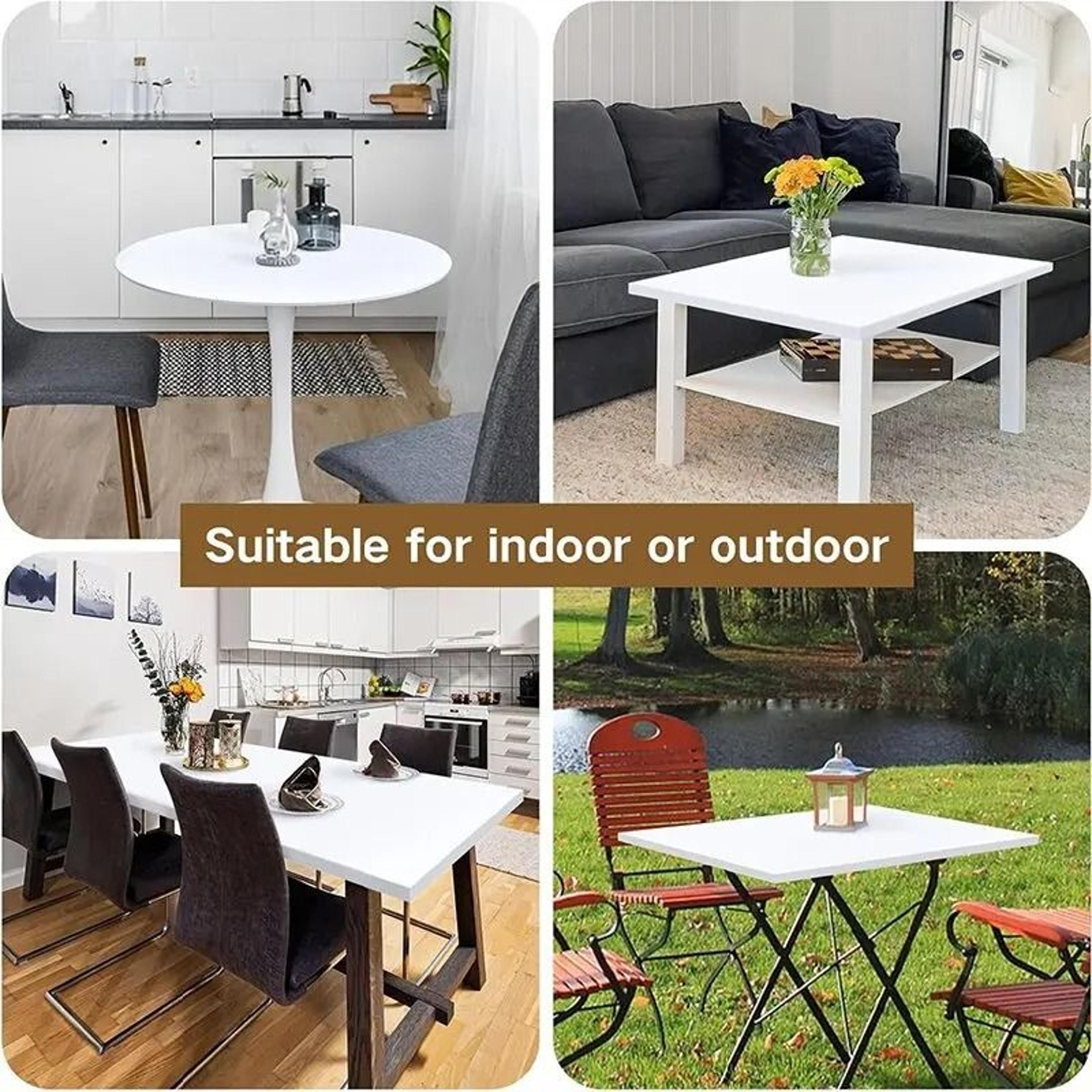 Fitted Elastic Spandex Stretch Tablecloth FormFitting White Cover For 6ft Rectangle  Round Tables 5