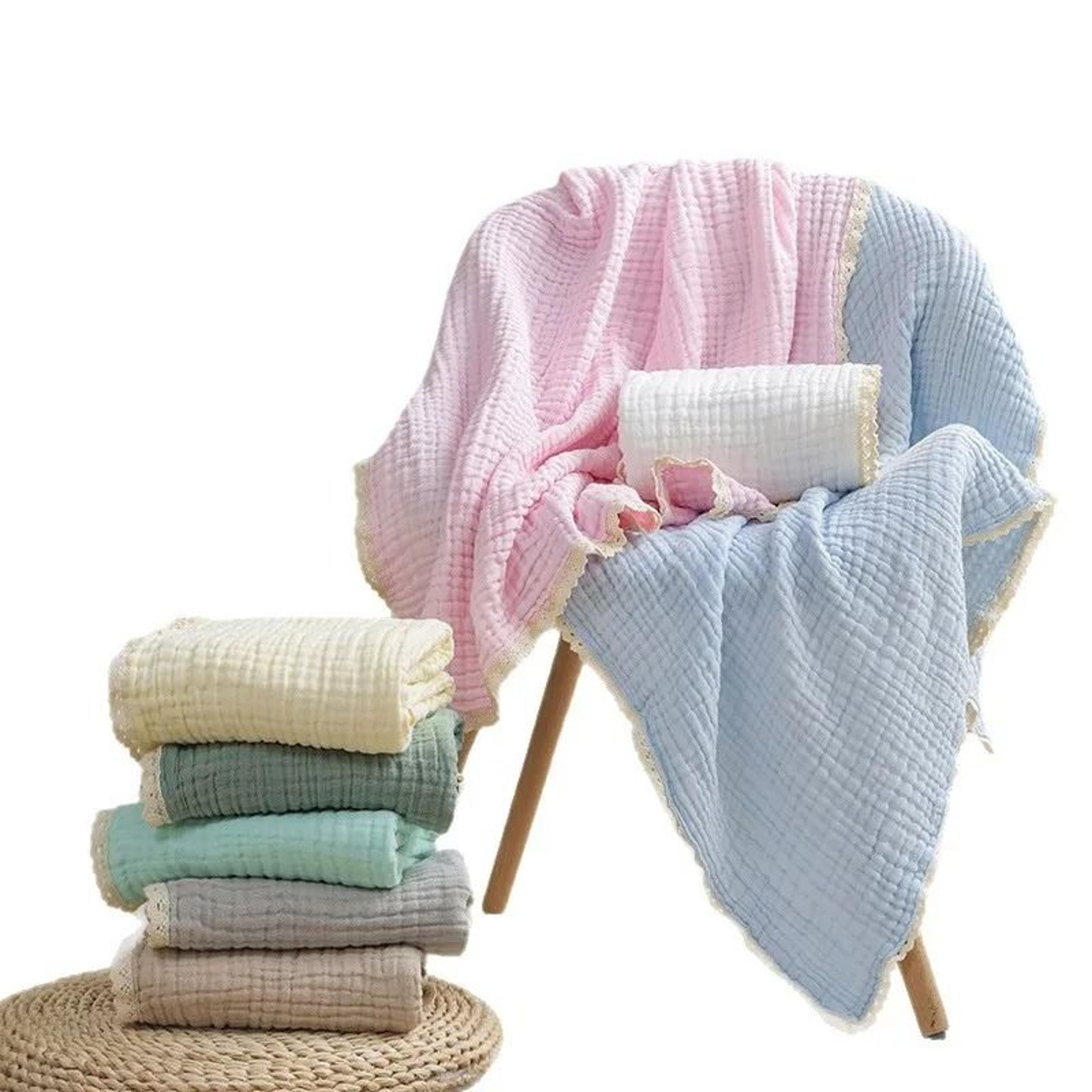DoubleLayer Gauze Cotton Fabric Soft Cheesecloth Material For Sewing Table Runners  Baby Blankets 3