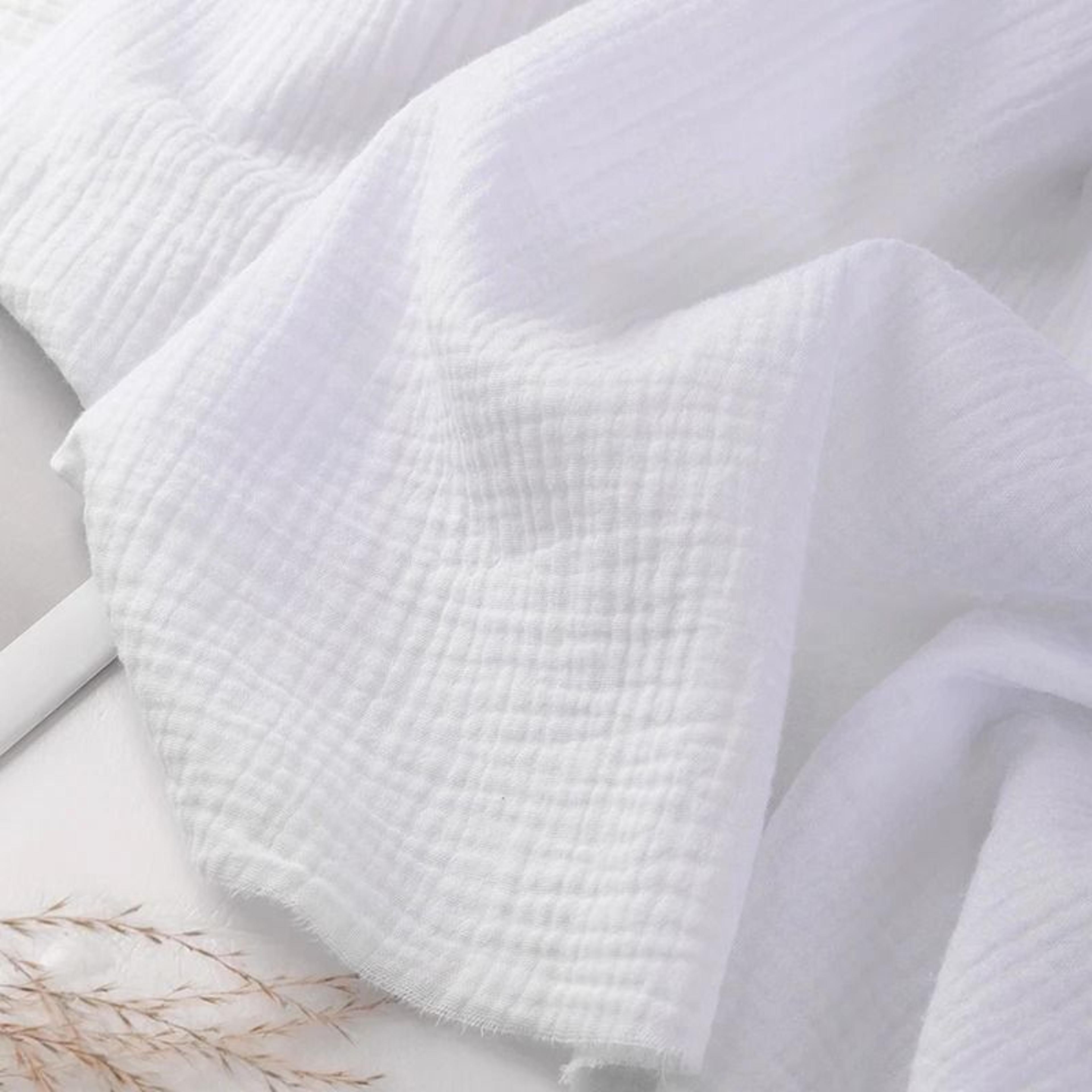 DoubleLayer Gauze Cotton Fabric Soft Cheesecloth Material For Sewing Table Runners  Baby Blankets 9