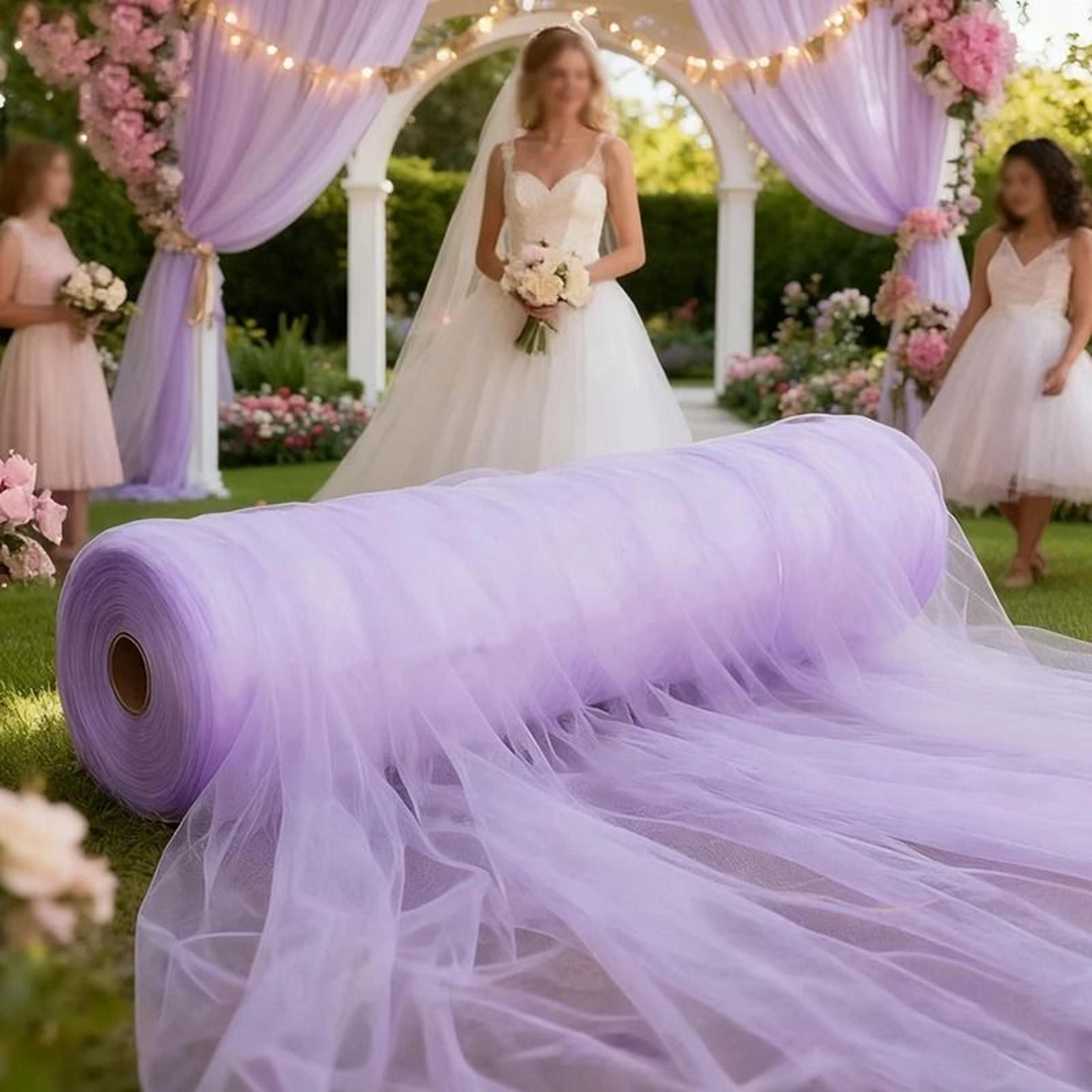 Organza Tulle Sheer Voile Fabric By The Meter 63Inch Wide Sheer Draping Material For Weddings  DIY  10