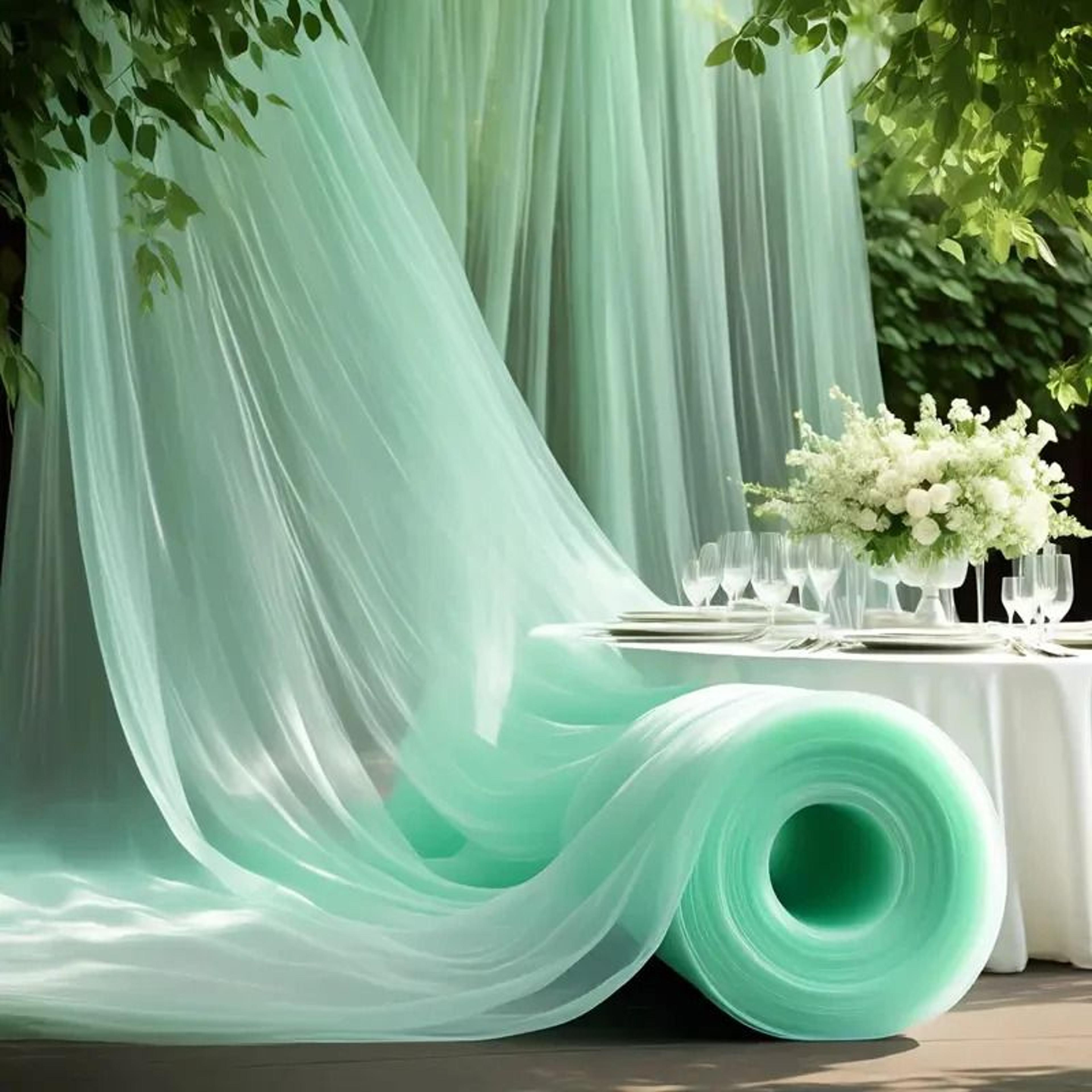 Organza Tulle Sheer Voile Fabric By The Meter 63Inch Wide Sheer Draping Material For Weddings  DIY  8