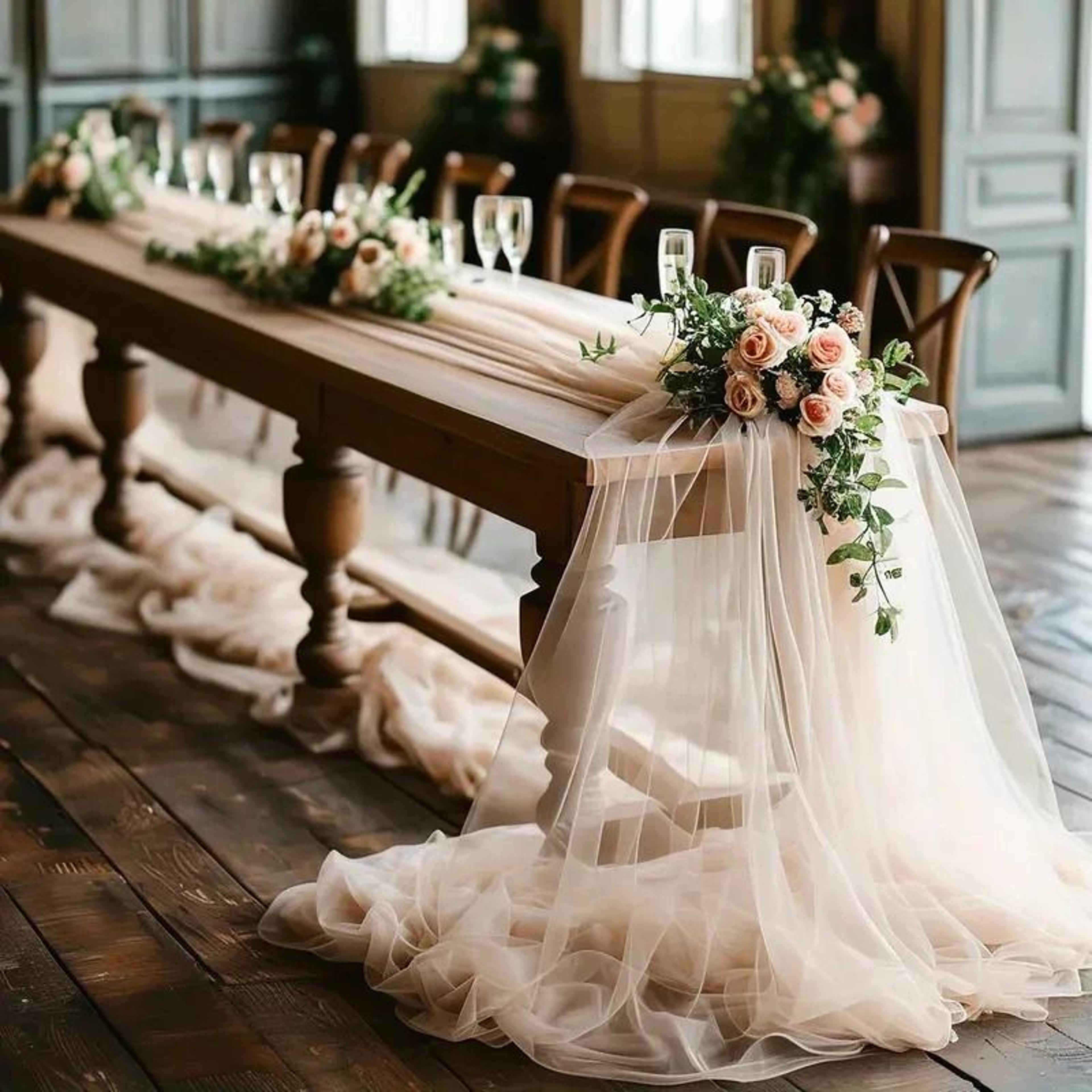 Organza Tulle Sheer Voile Fabric By The Meter 63Inch Wide Sheer Draping Material For Weddings  DIY  7