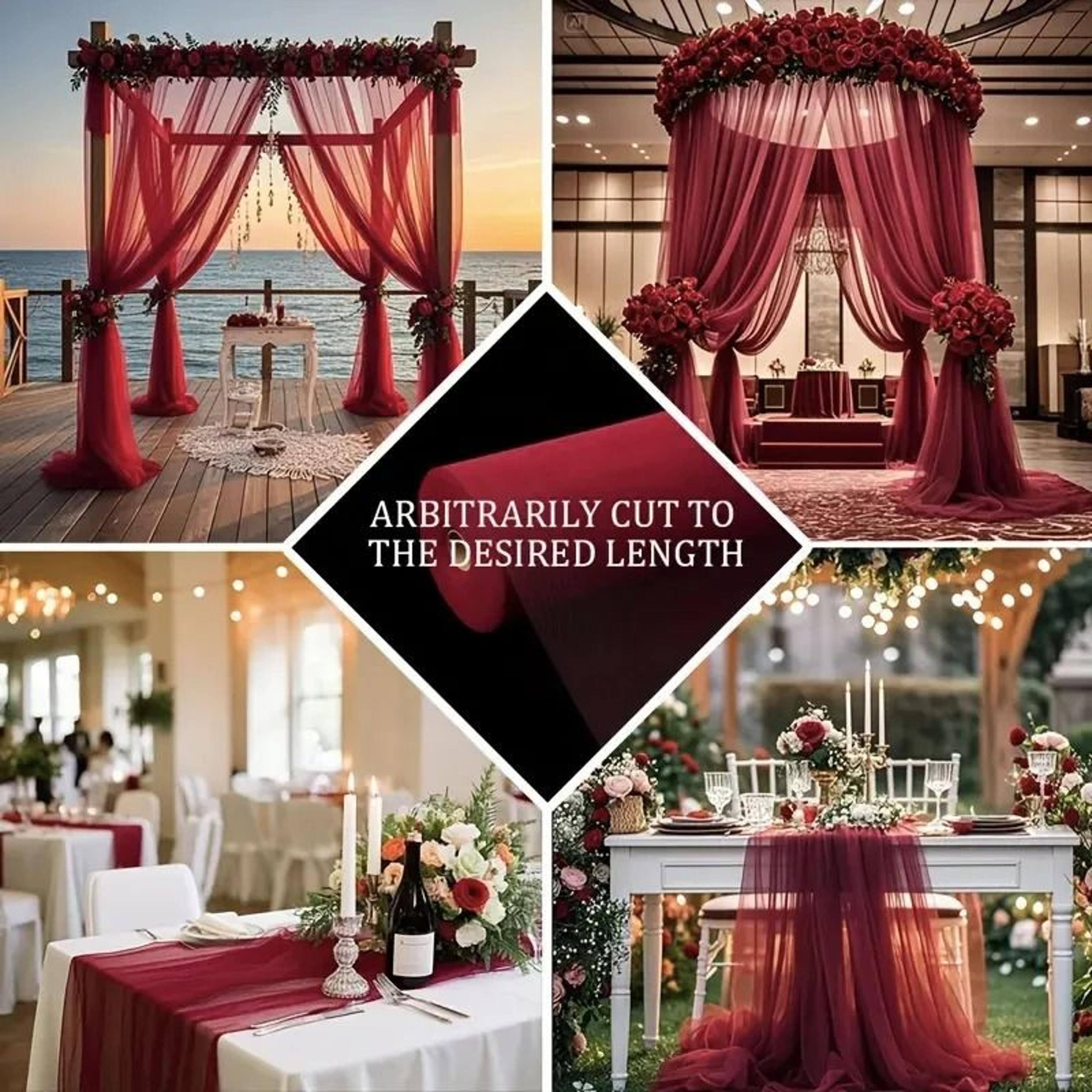 Organza Tulle Sheer Voile Fabric By The Meter 63Inch Wide Sheer Draping Material For Weddings  DIY  13