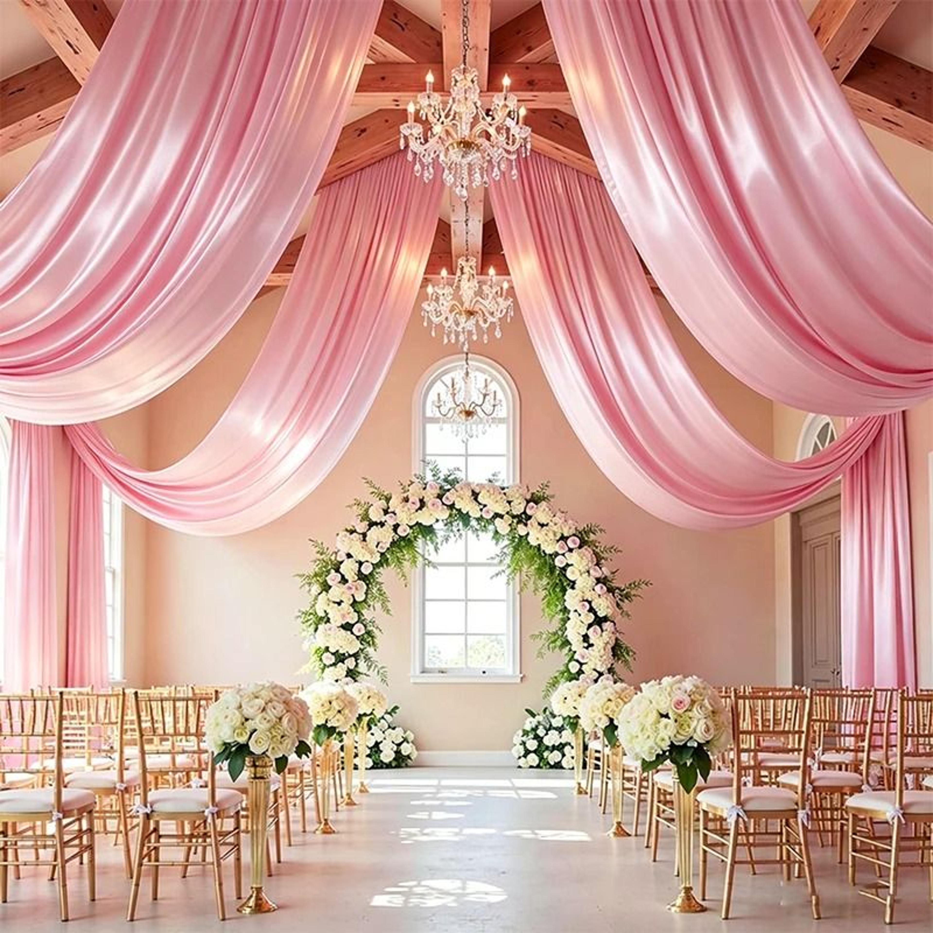 Satin Backdrop Curtain  Ceiling Drape Silky Party Decor For Weddings  Birthdays 9