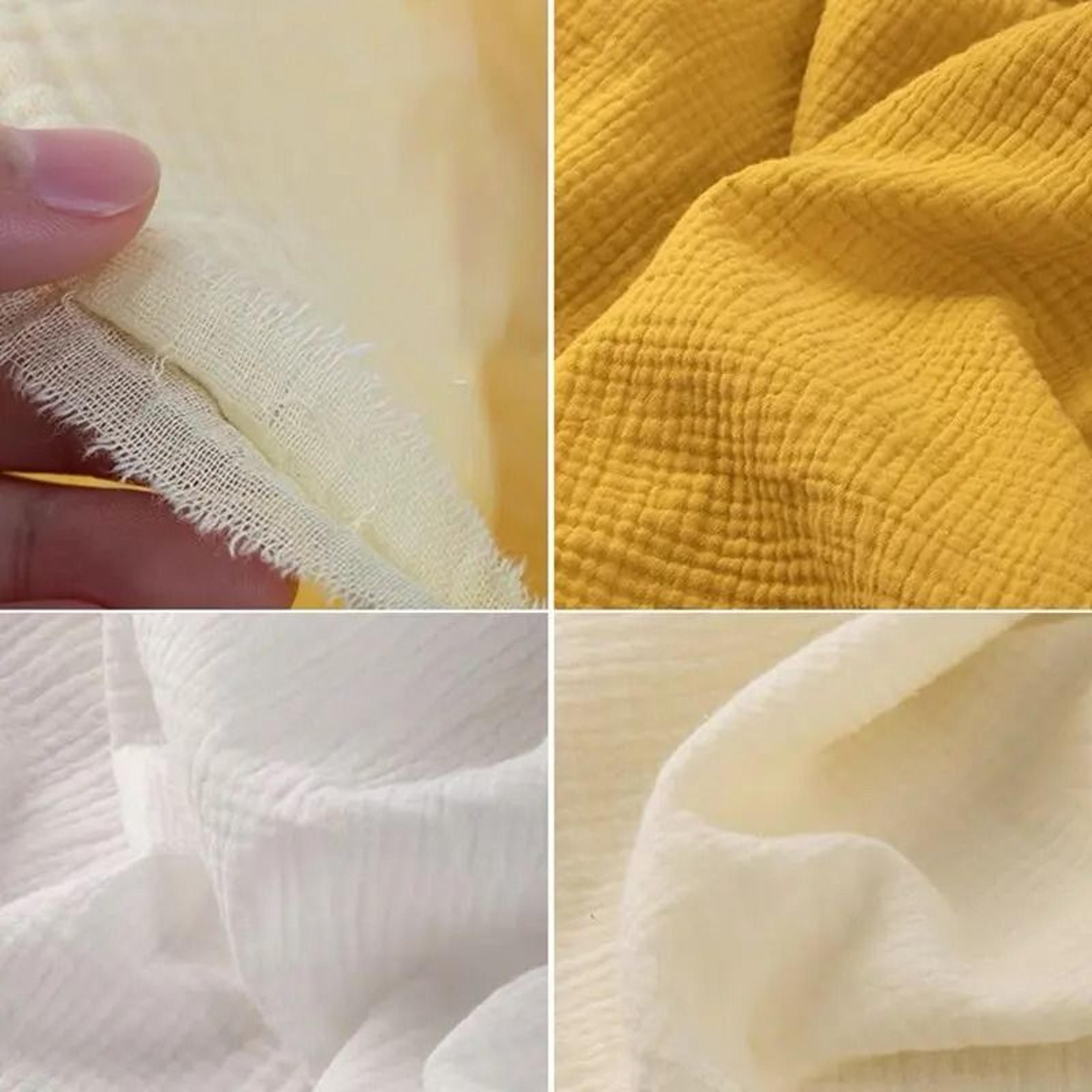 Double Gauze Cotton Muslin Fabric By The Meter Soft DIY Craft  Sewing Material For Dresses  Runners 3