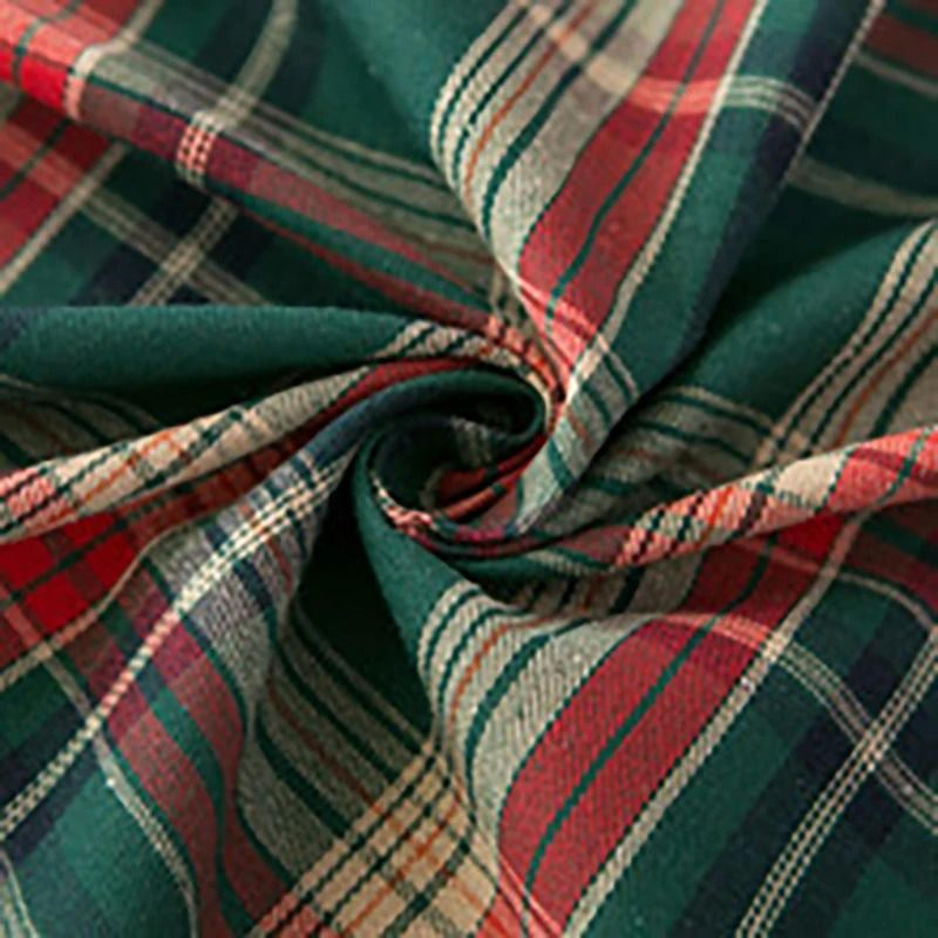 Retro Christmas Buffalo Plaid 100 Cotton Fabric By The Meter DIY Sewing  Quilting Material 7