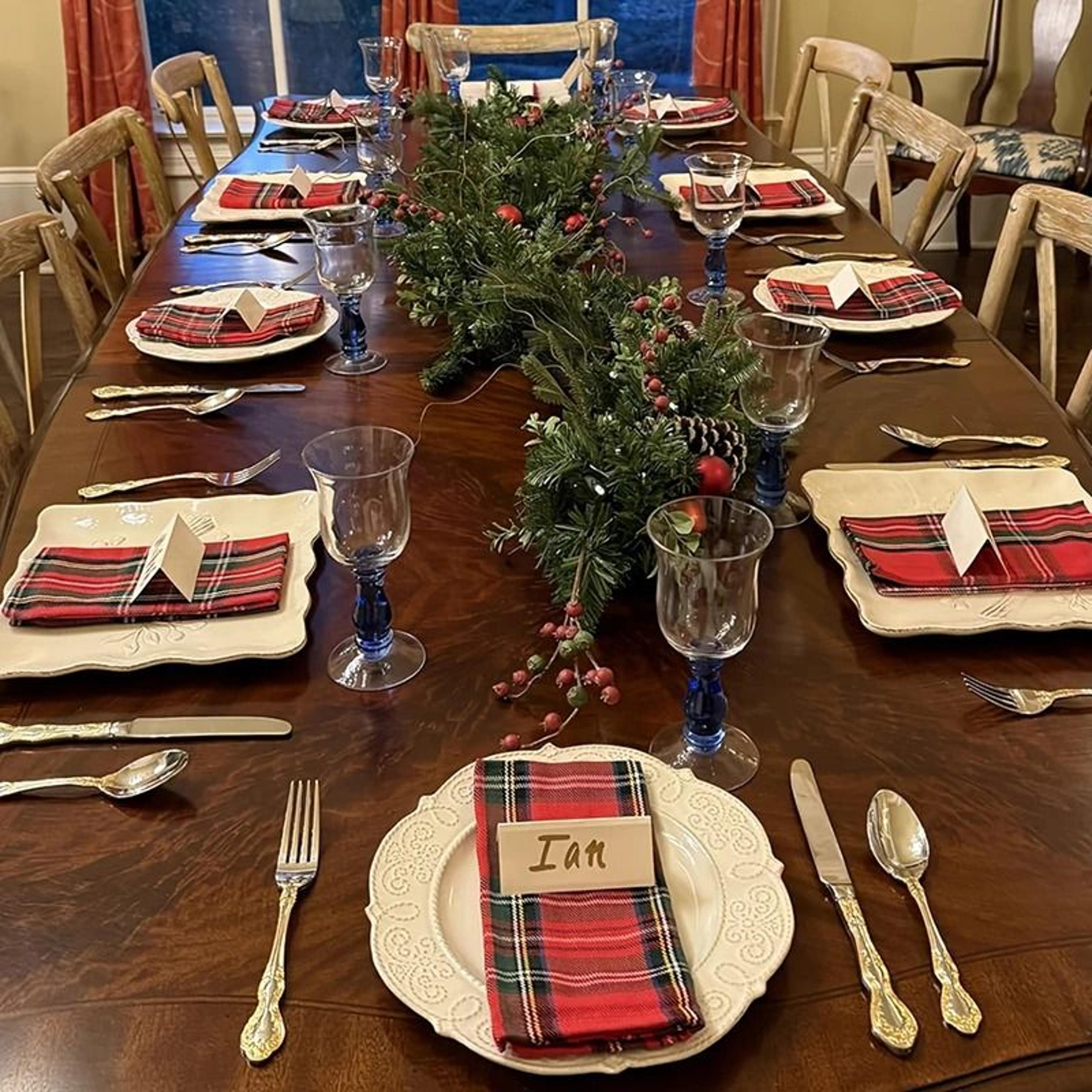 Christmas Buffalo Check Cotton Placemats Set Of 4 Reusable Xmas Dinner Mats For Kitchen 1