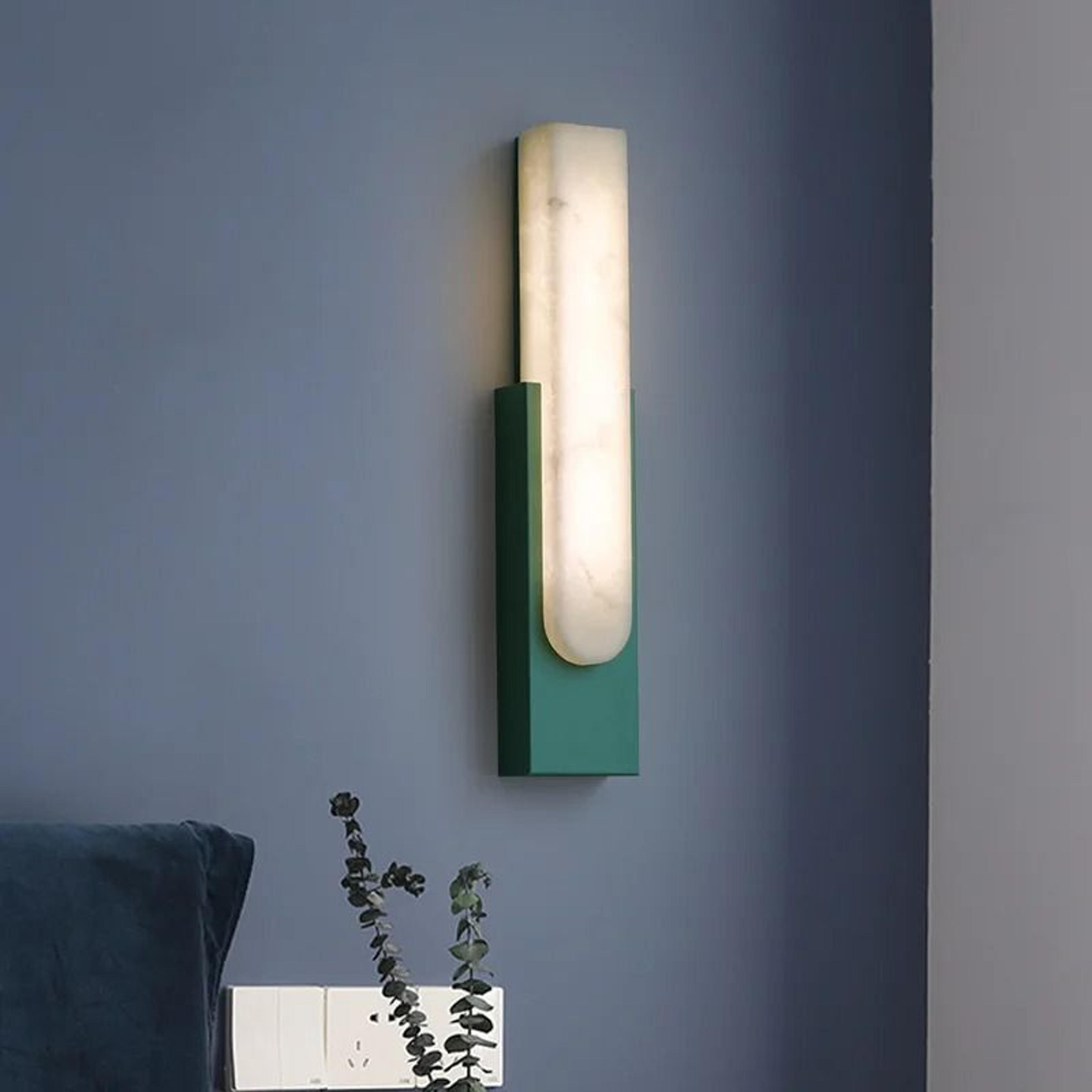 Luxury Gold LED Marble Wall Lamp Nordic Natural Stone Sconce For Bedside Living Room Aisle  Hotel D 1