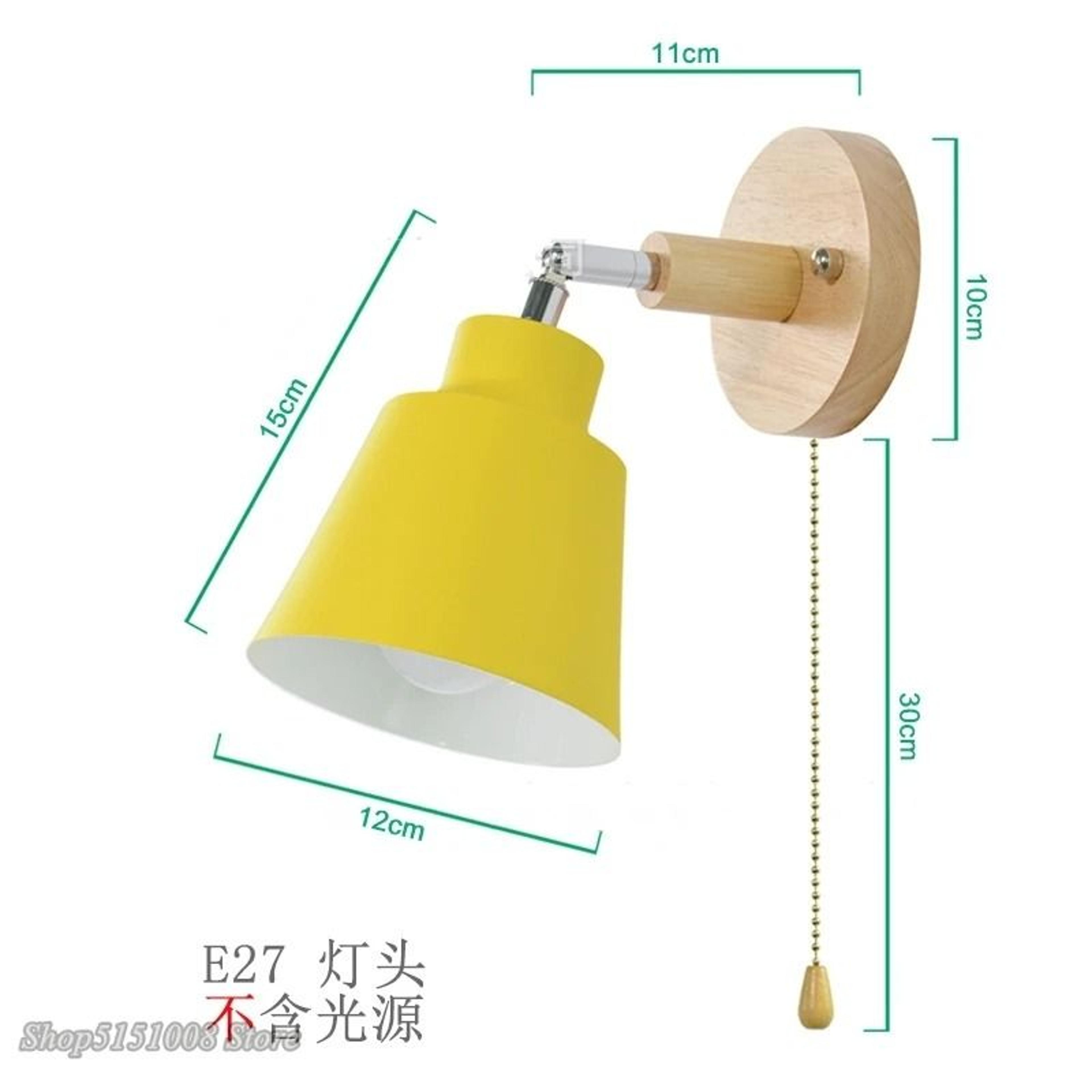 Nordic Wooden Wall Light With Pull Zipper Switch Modern Rotatable Macaron Sconce For Bedside  Bedro 5